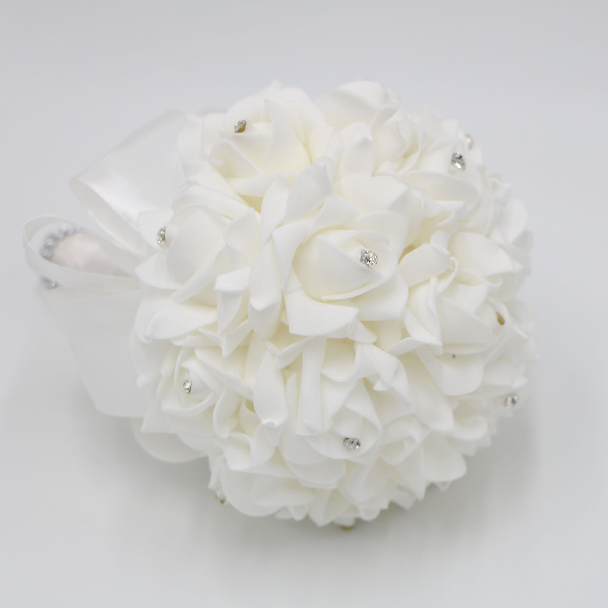 Small Bouquet for Bridesmaids Flower Girl Artificial White Flower Bouquet