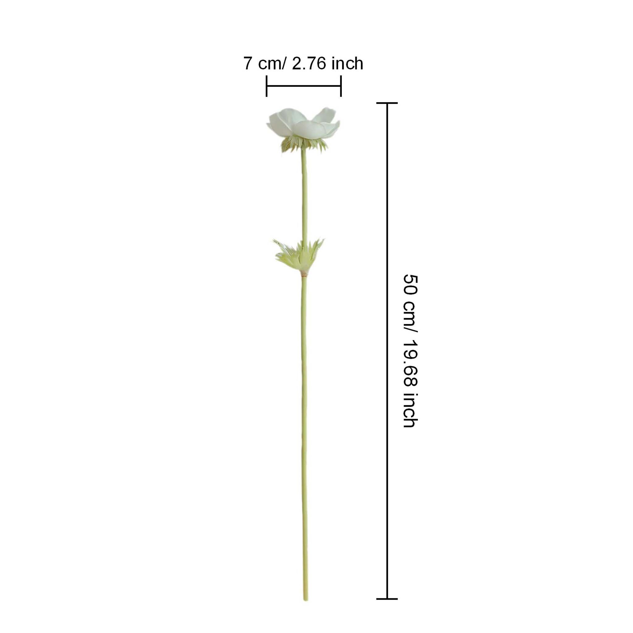 Fake Anemone White Wedding Flowers 10 Blooms