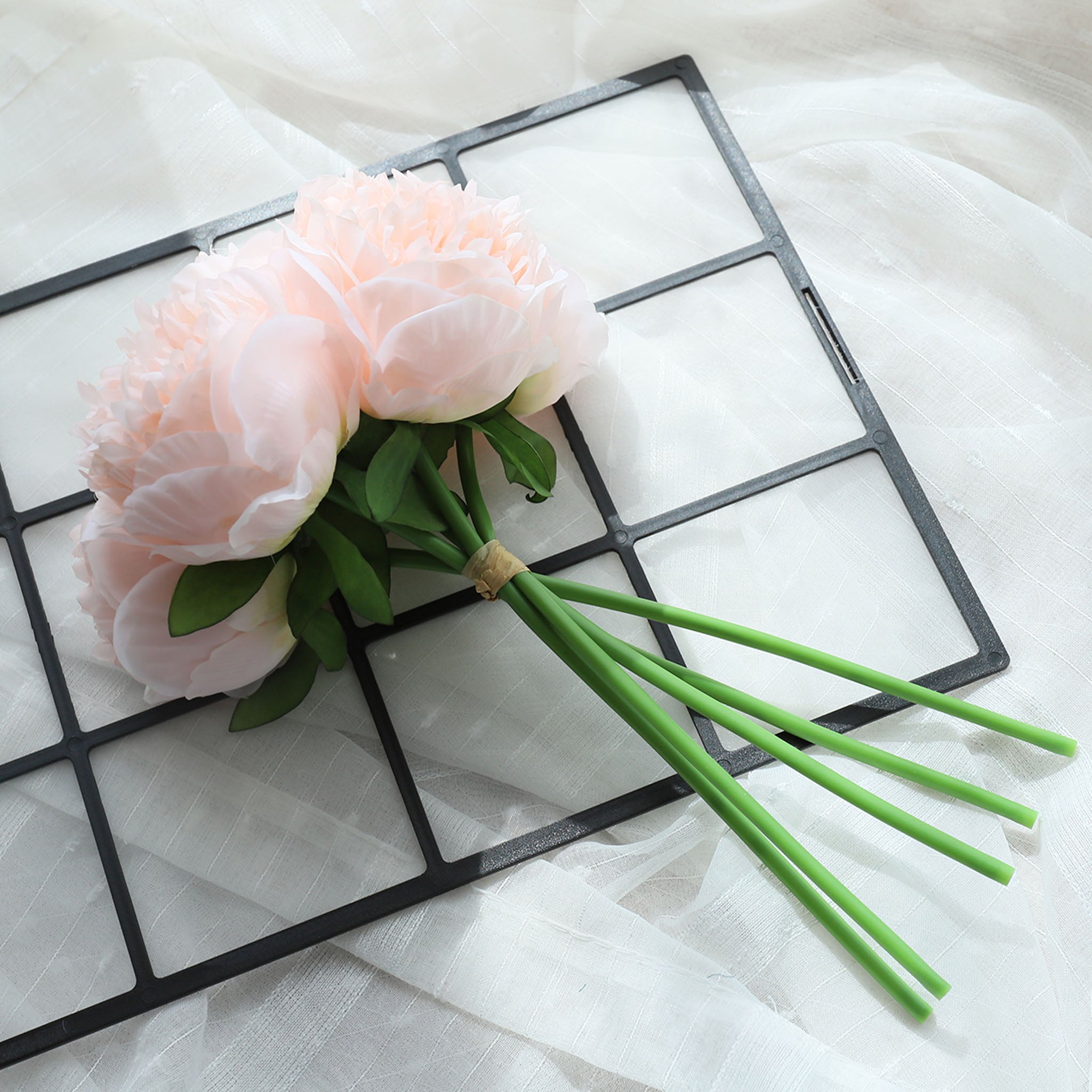 Blush Peony Silk Wedding Flowers Peony Bouquet