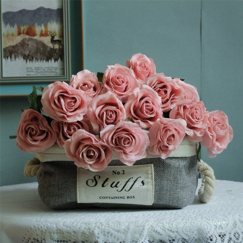 Dusty Rose Wedding Flowers Real Touch Roses