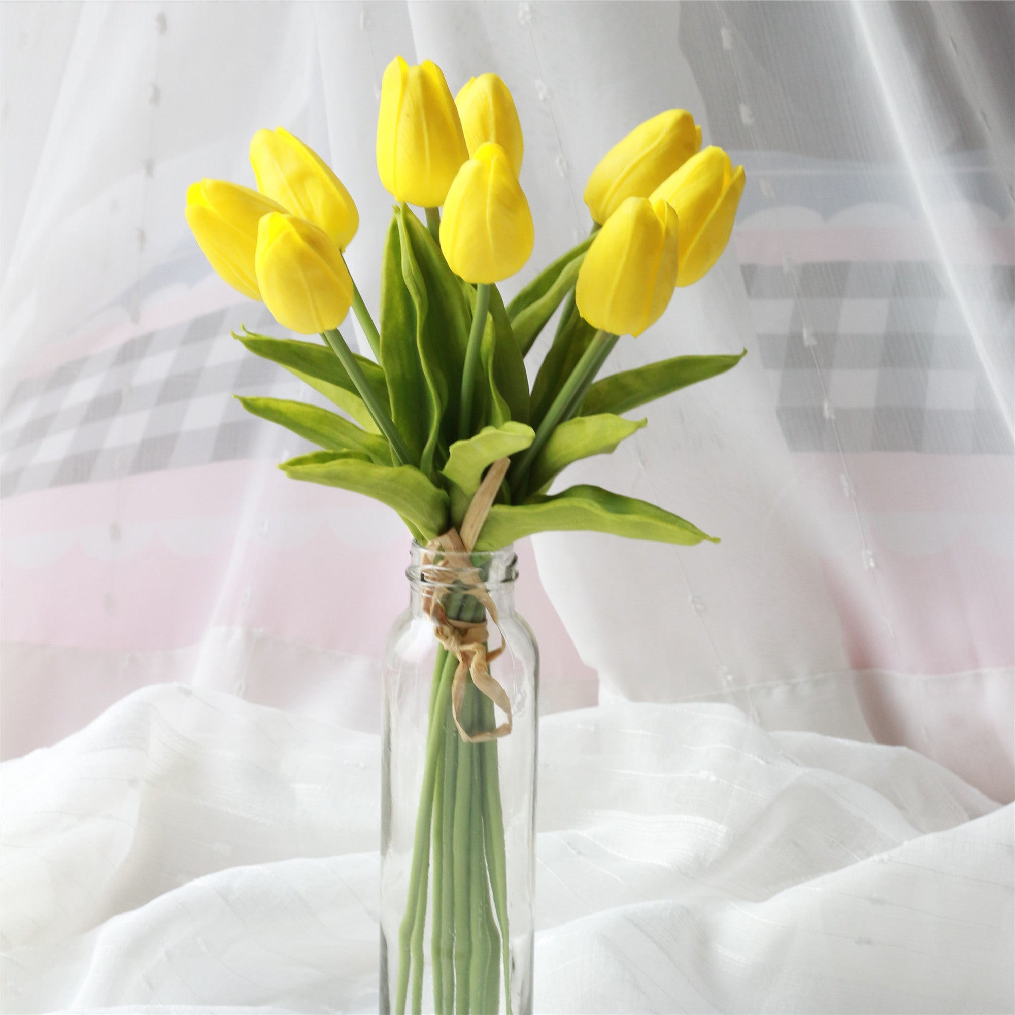 Yellow Tulips Real Touch Flowers for Wedding Bridal Bouquet