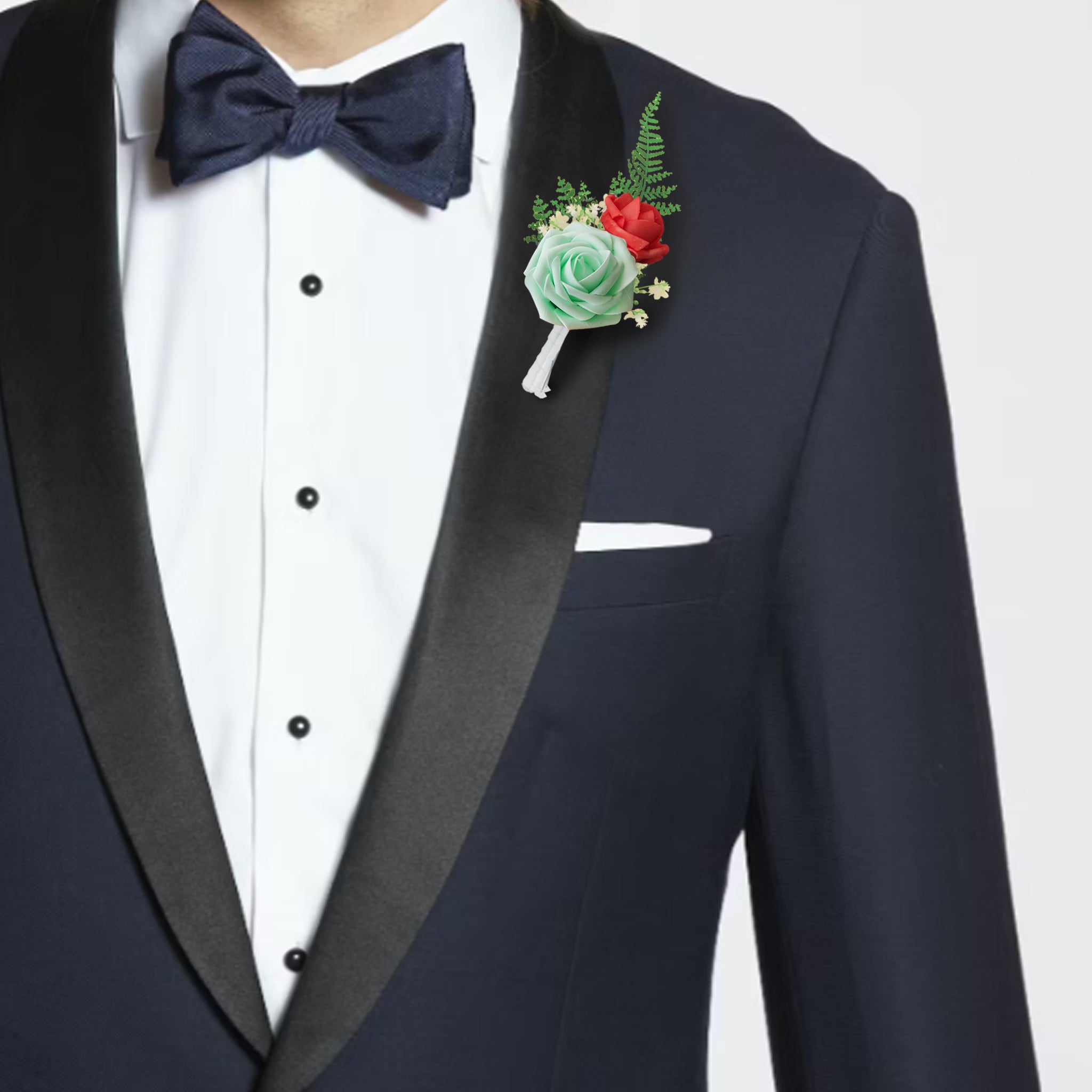 Boutonniere Corsage in Mint for Homecoming Prom Boutineer