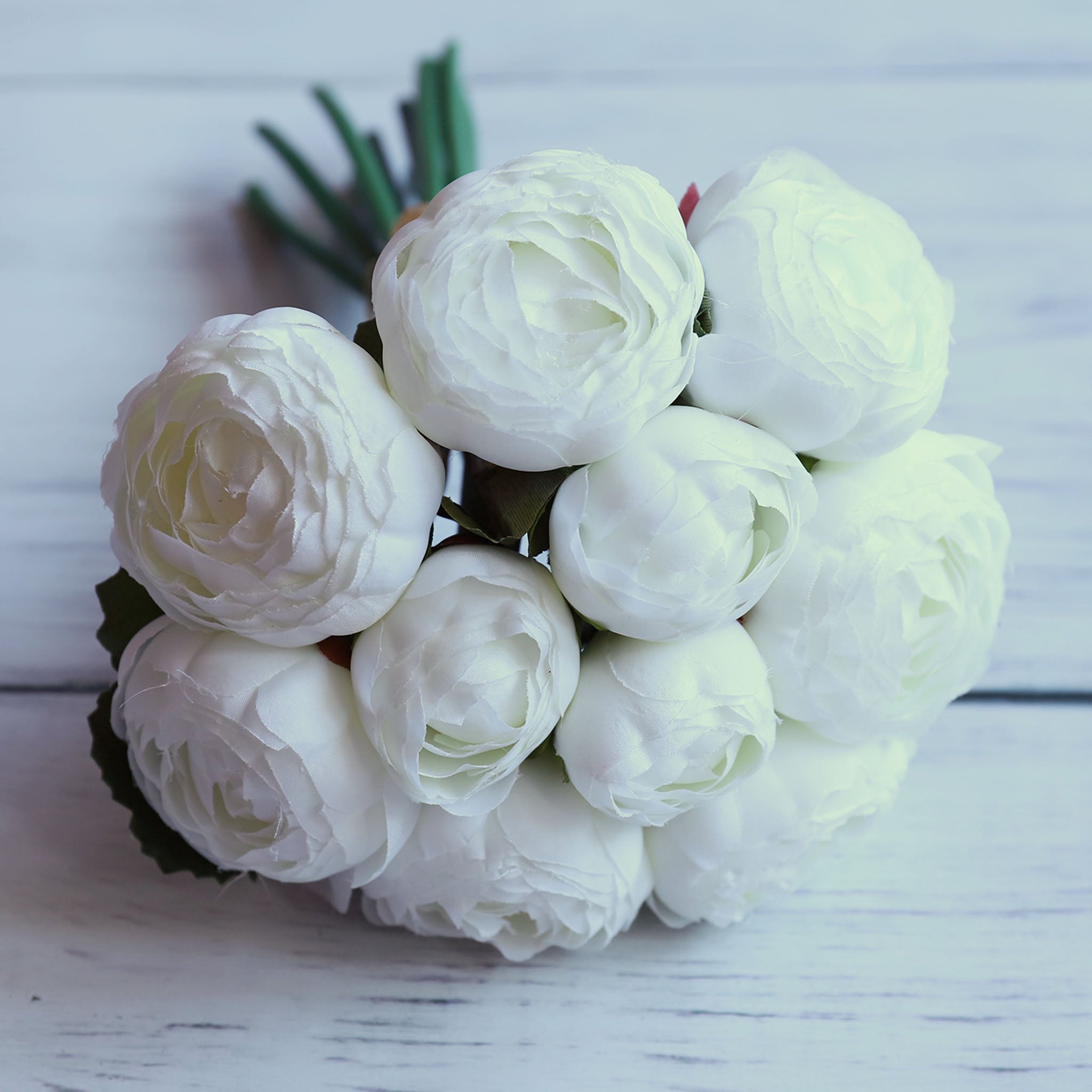White Peony Bouquet for Bridal Bridesmaids Flowers Wedding Decor