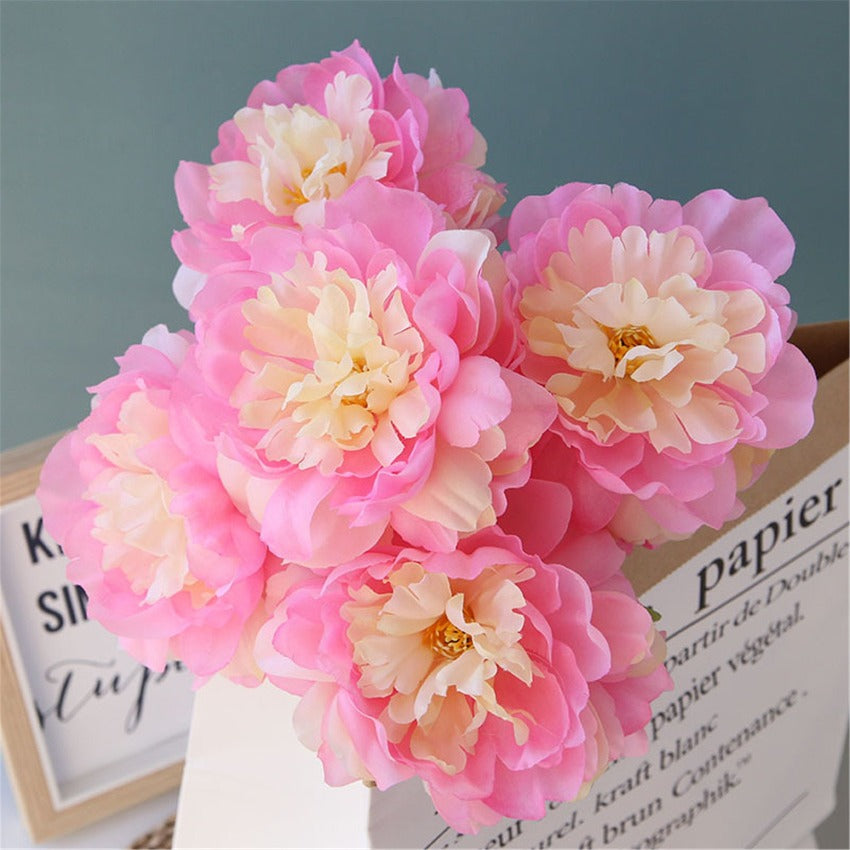 Fake Peony Flowers Artificial Wedding Floral Arrangement