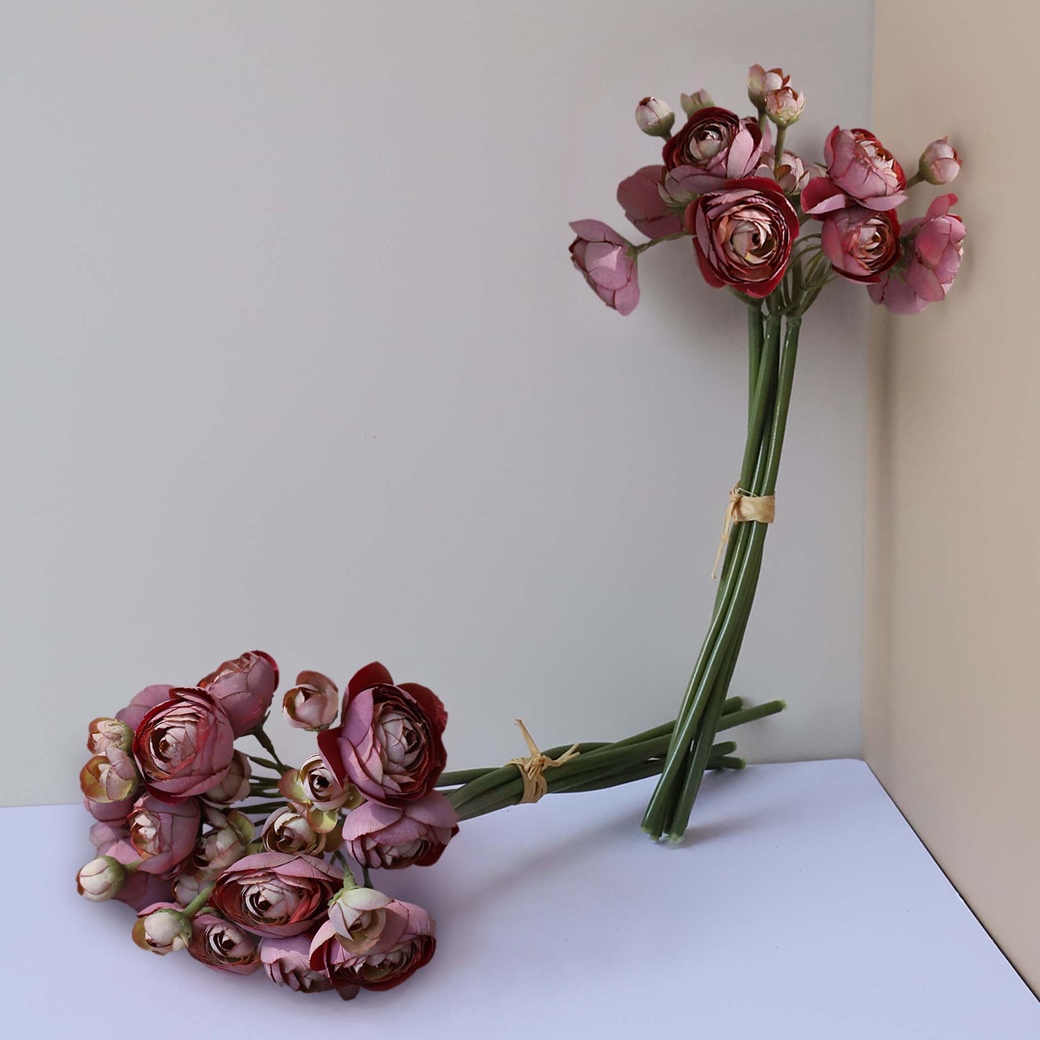 Small Peony Silk Ranunculus Flower Bundle