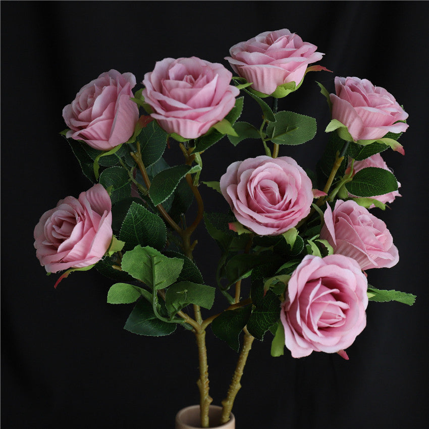 Spray Roses Silk Artificial Flowers 22 inch Tall