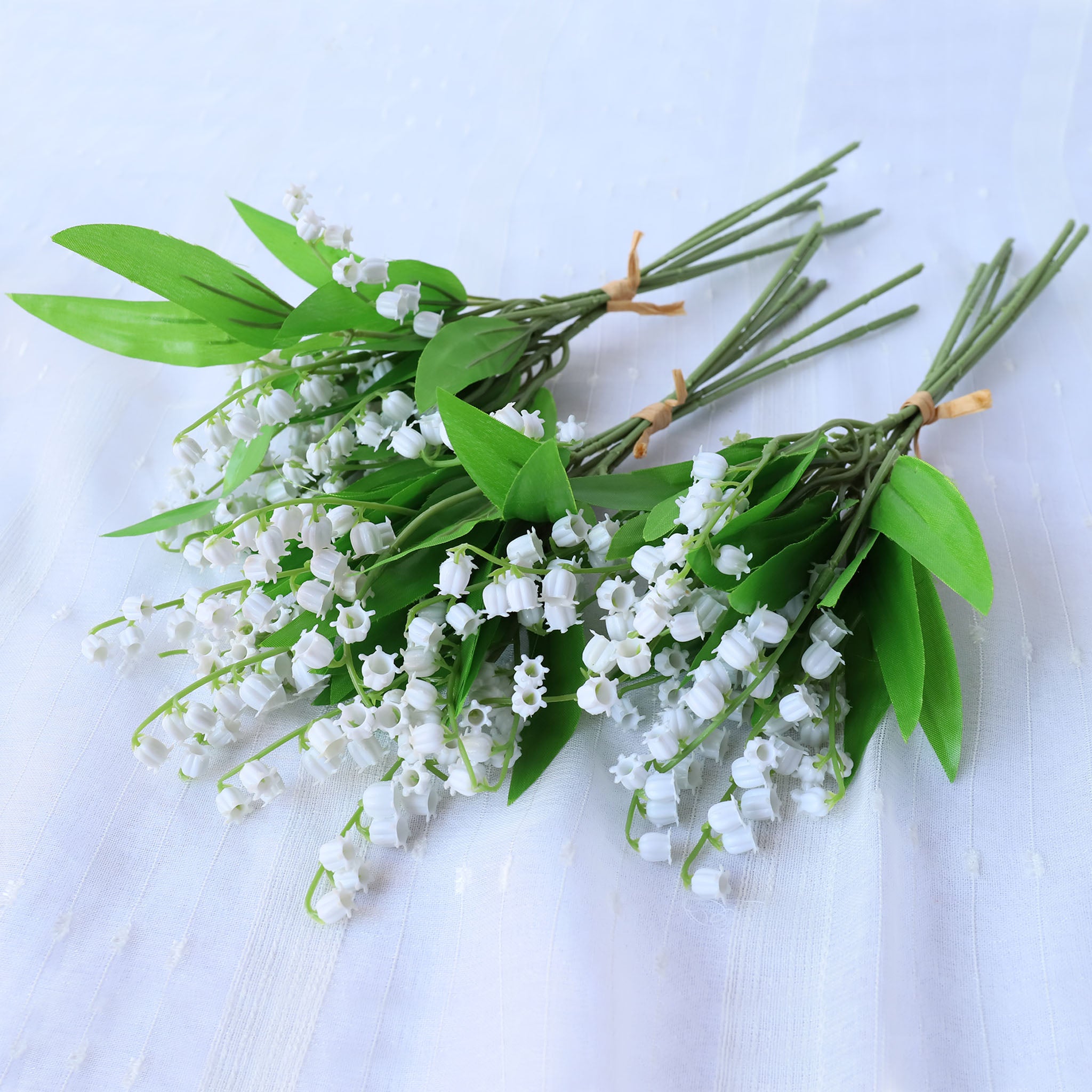 Fake Flowers Realistic White Lily of the valley