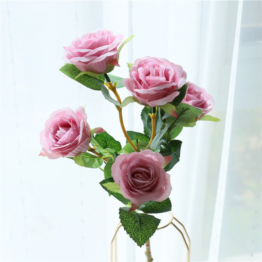 Spray Roses Silk Artificial Flowers 22 inch Tall