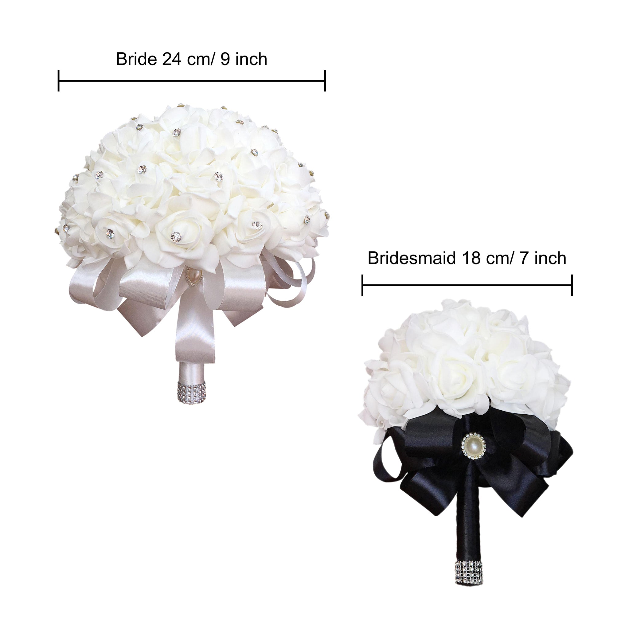 Flower Bouquet White Roses Wdding Bouquet Corsage Boutineer