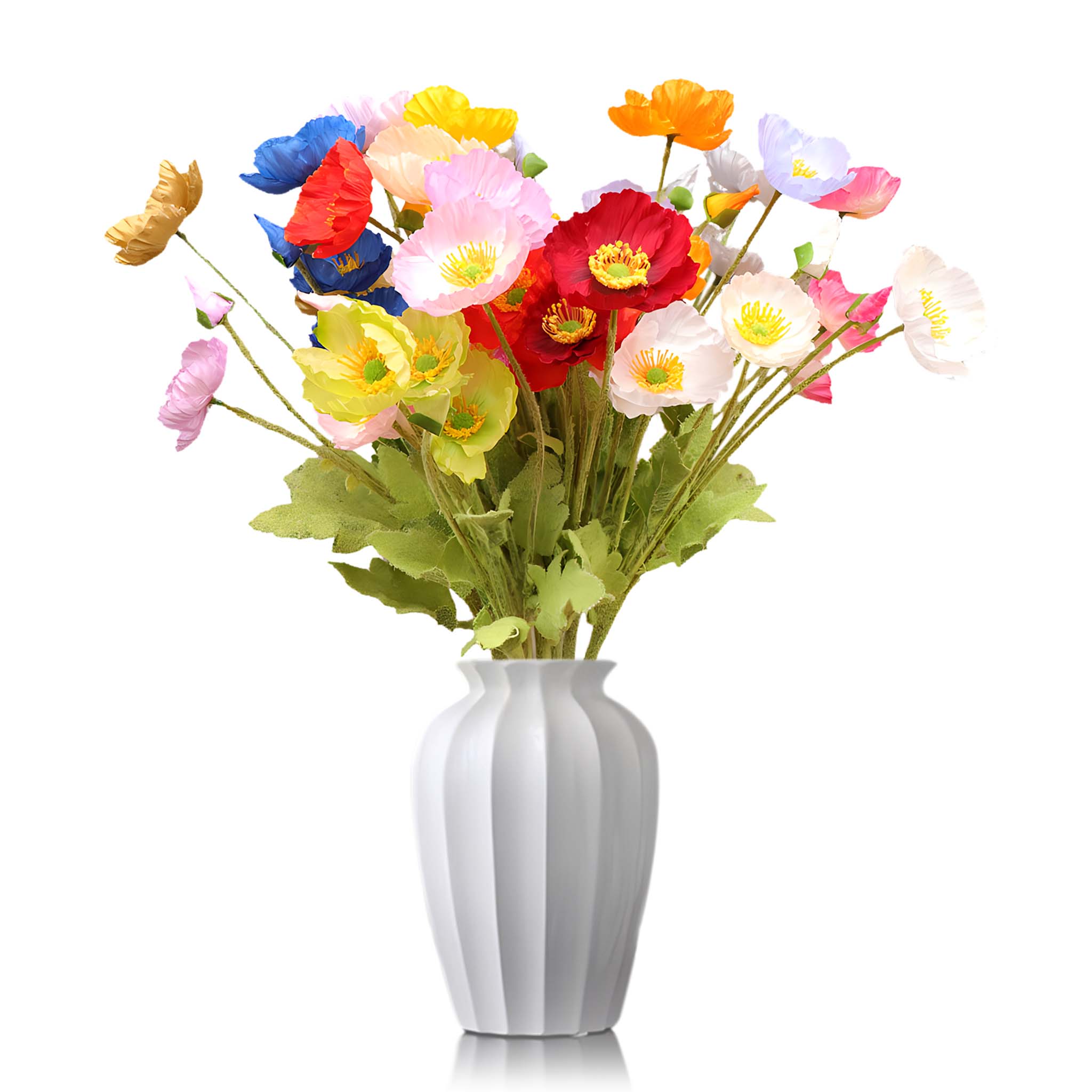 Artificial Poppy Flowers Silk Spray Poppies