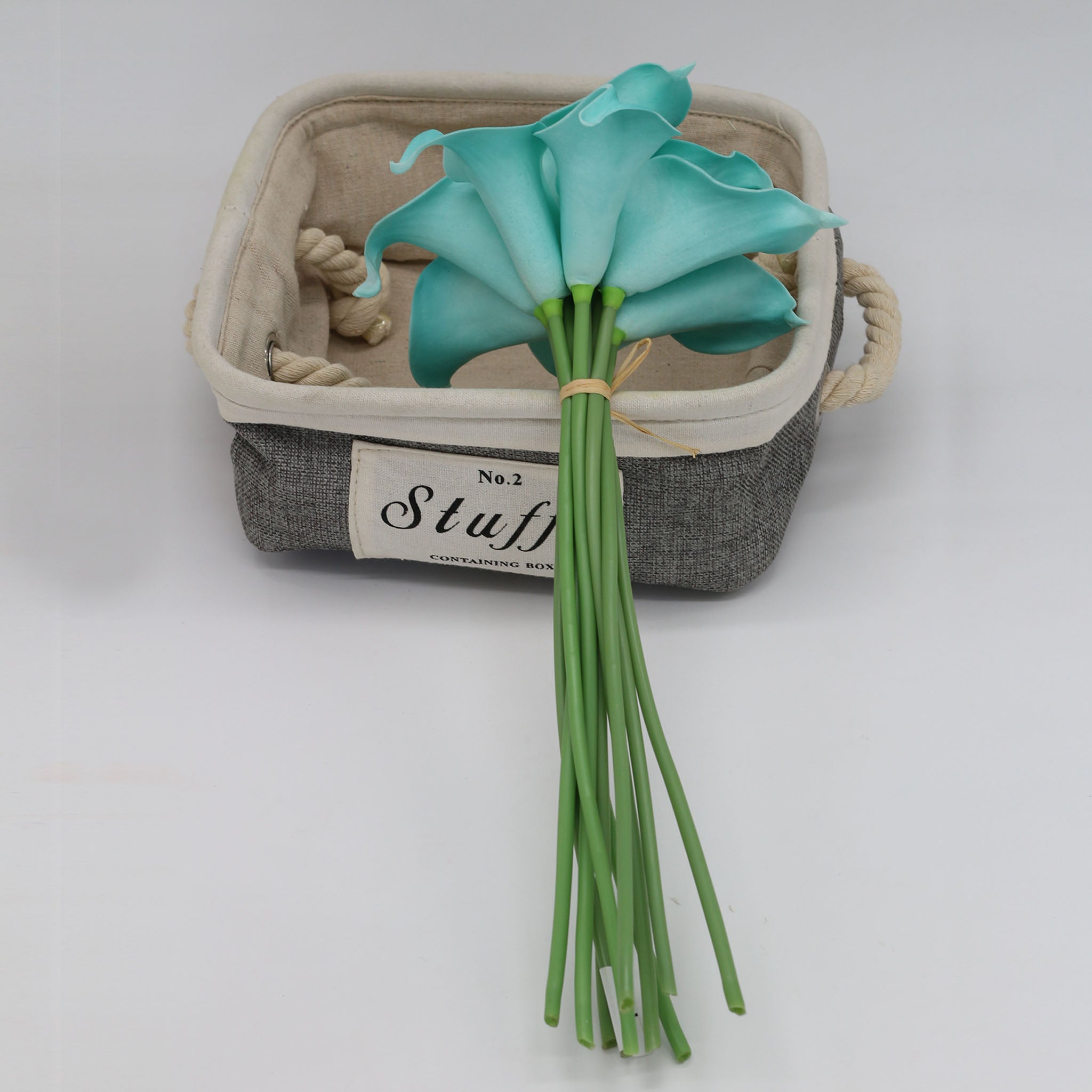 Spa Blue Calla Lily Real Touch Flowers