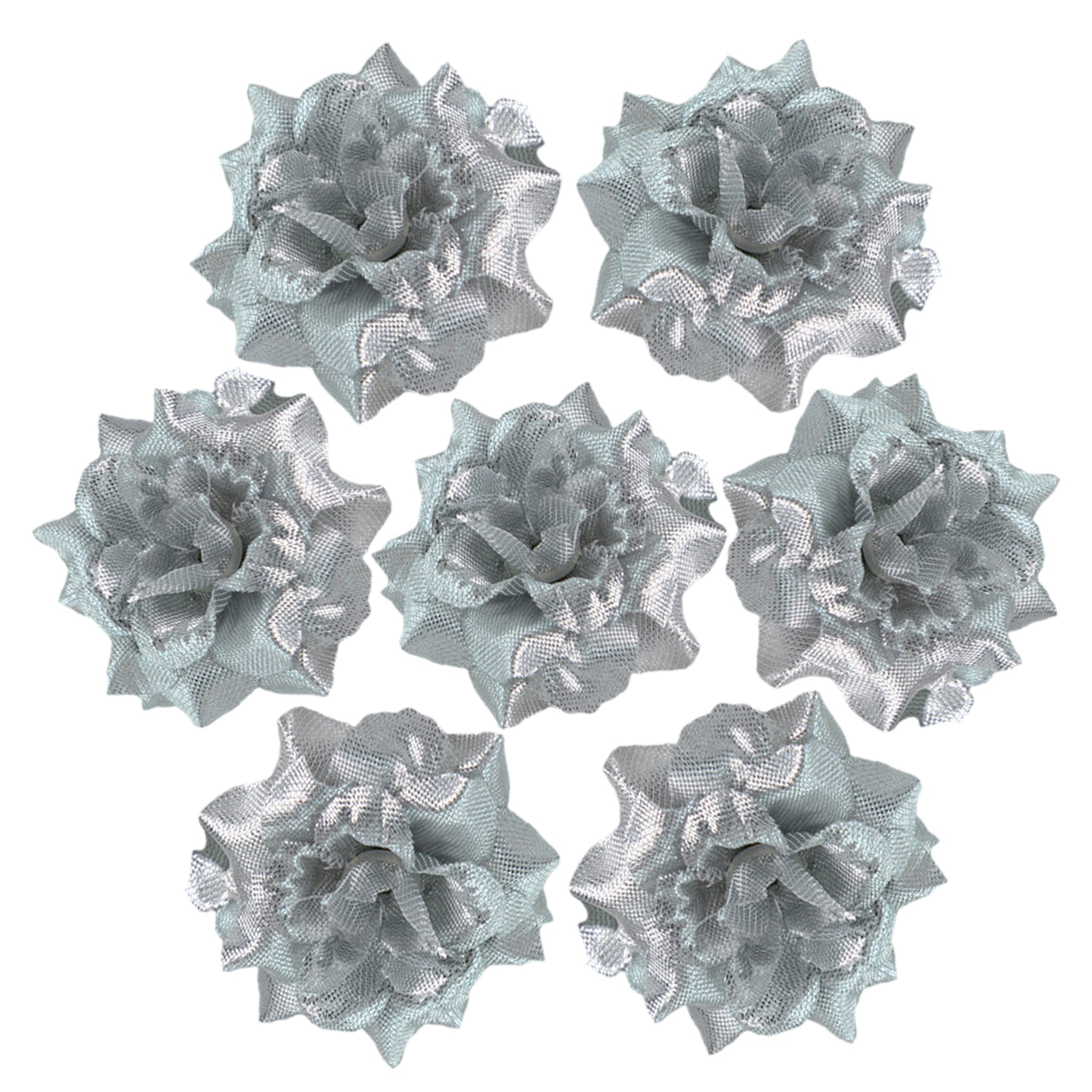 Small Silk Roses Flowers in Bulk Flocking Flowers 100 pcs for Hairpins Crafts