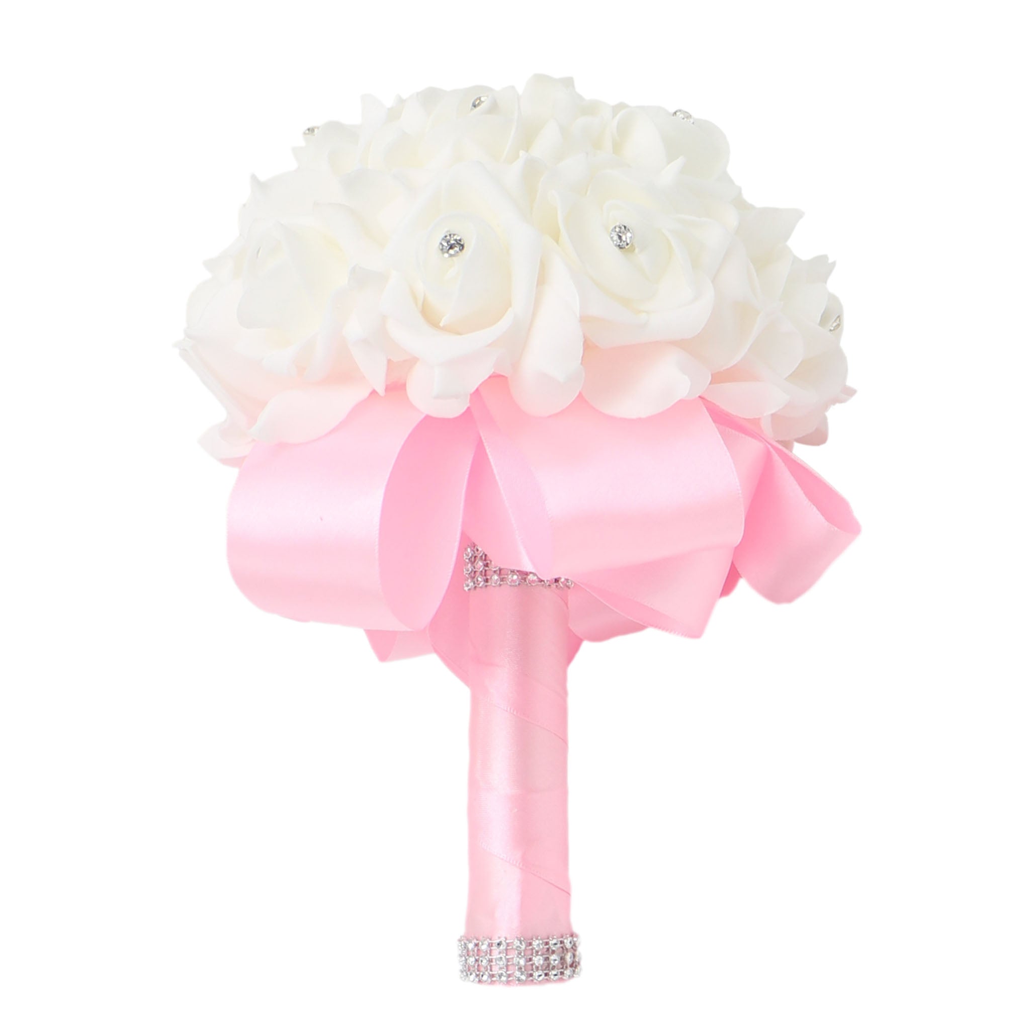 Small Bouquet for Bridesmaids Flower Girl Artificial White Flower Bouquet