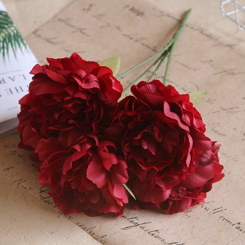 Fake Peony Flowers Artificial Wedding Floral Arrangement