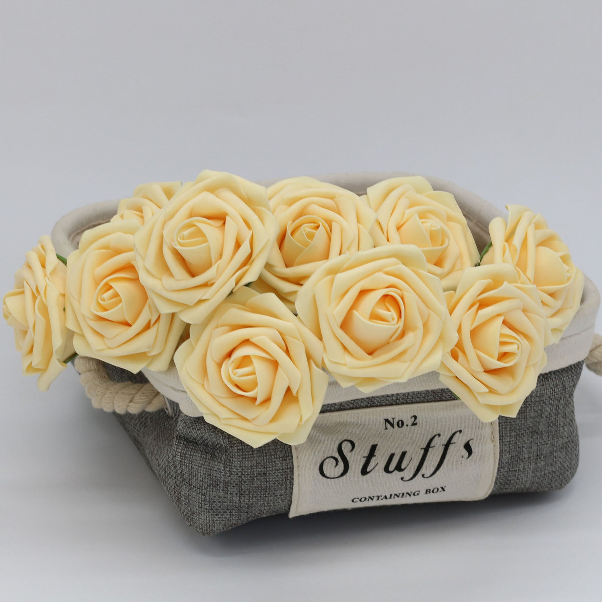Pastel Yellow Flowers Artificial Wedding Flowers Fake Roses
