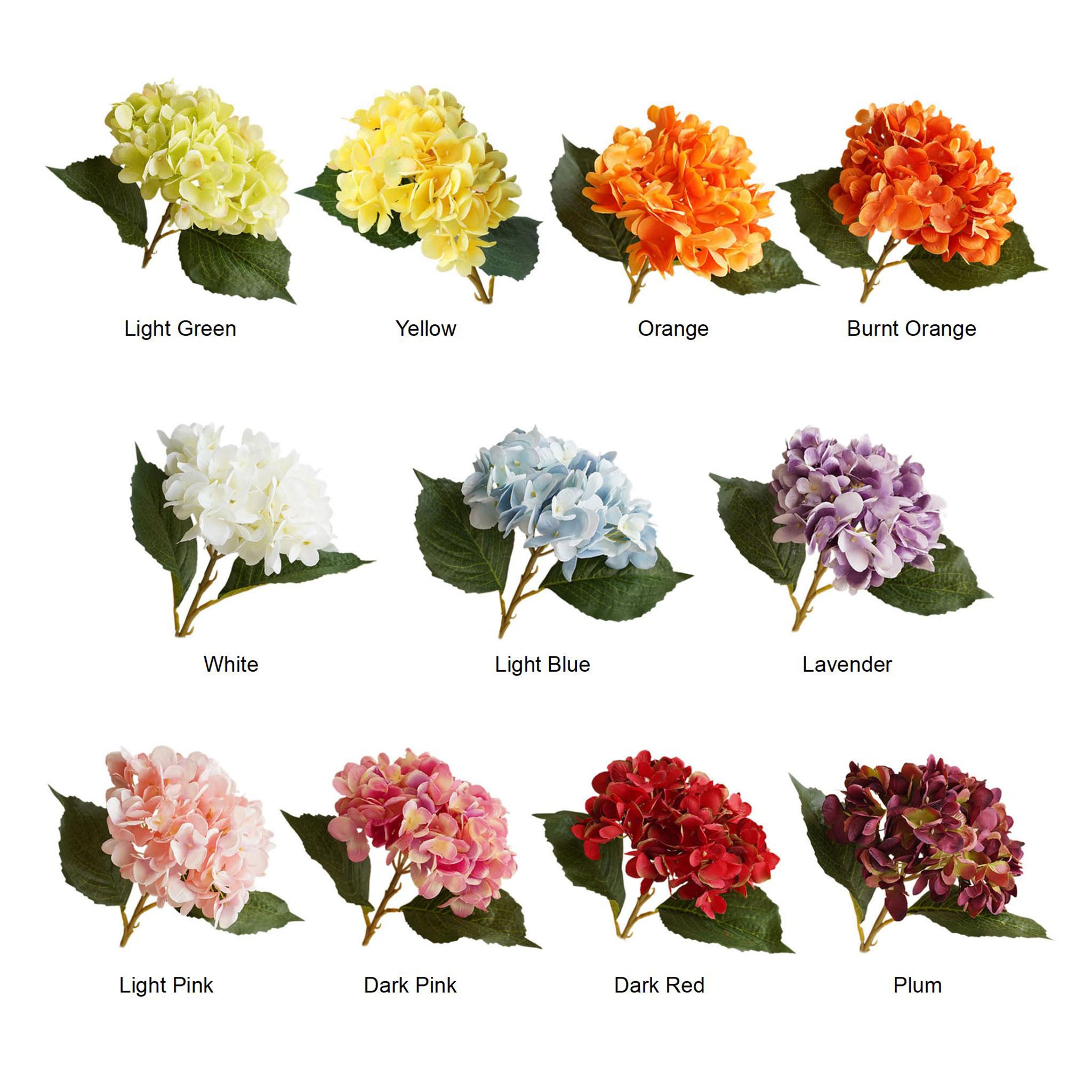 Artificial Hydrangea Bush for Flower Arrangement