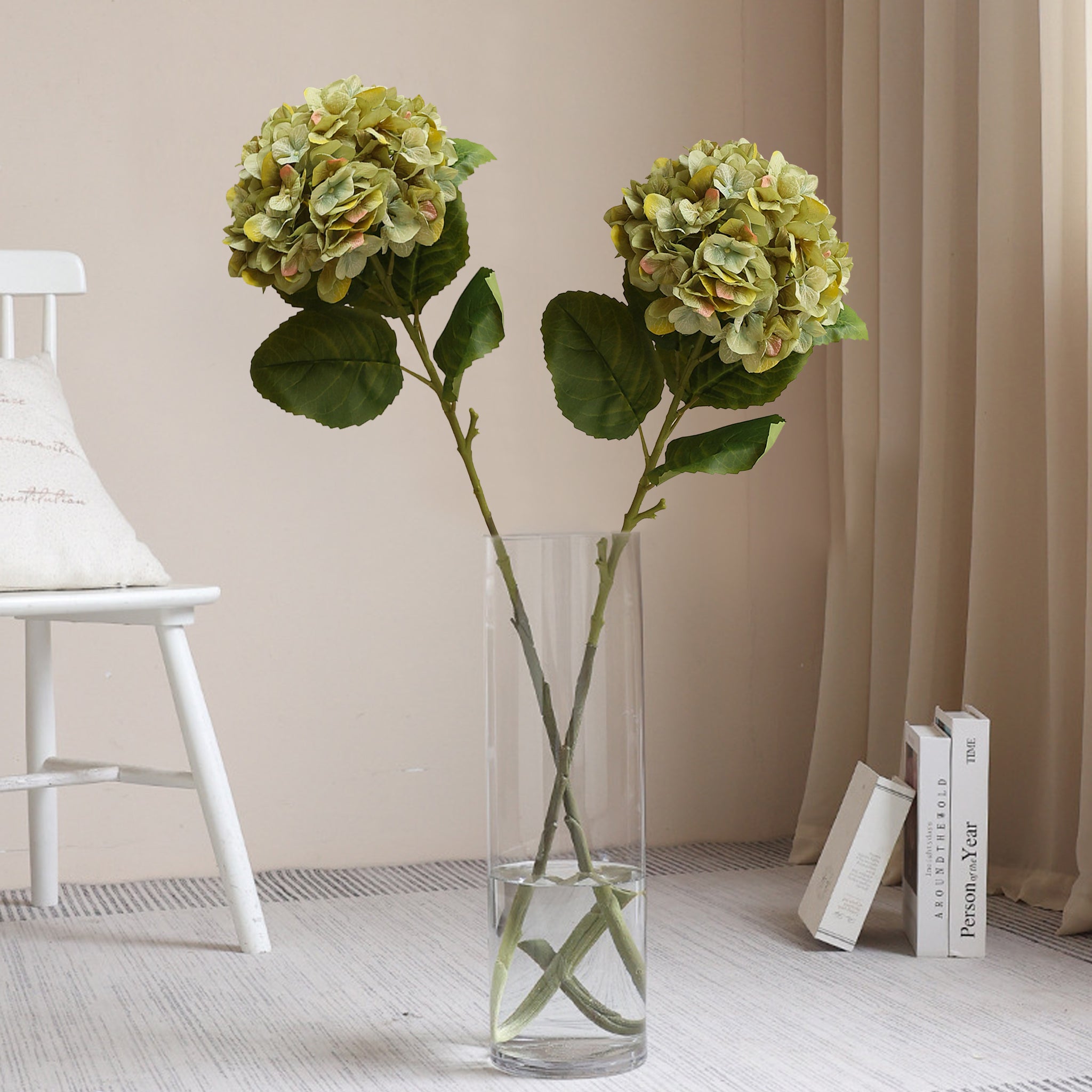 Giant Artificial Hydrangea Flowers Long Stem