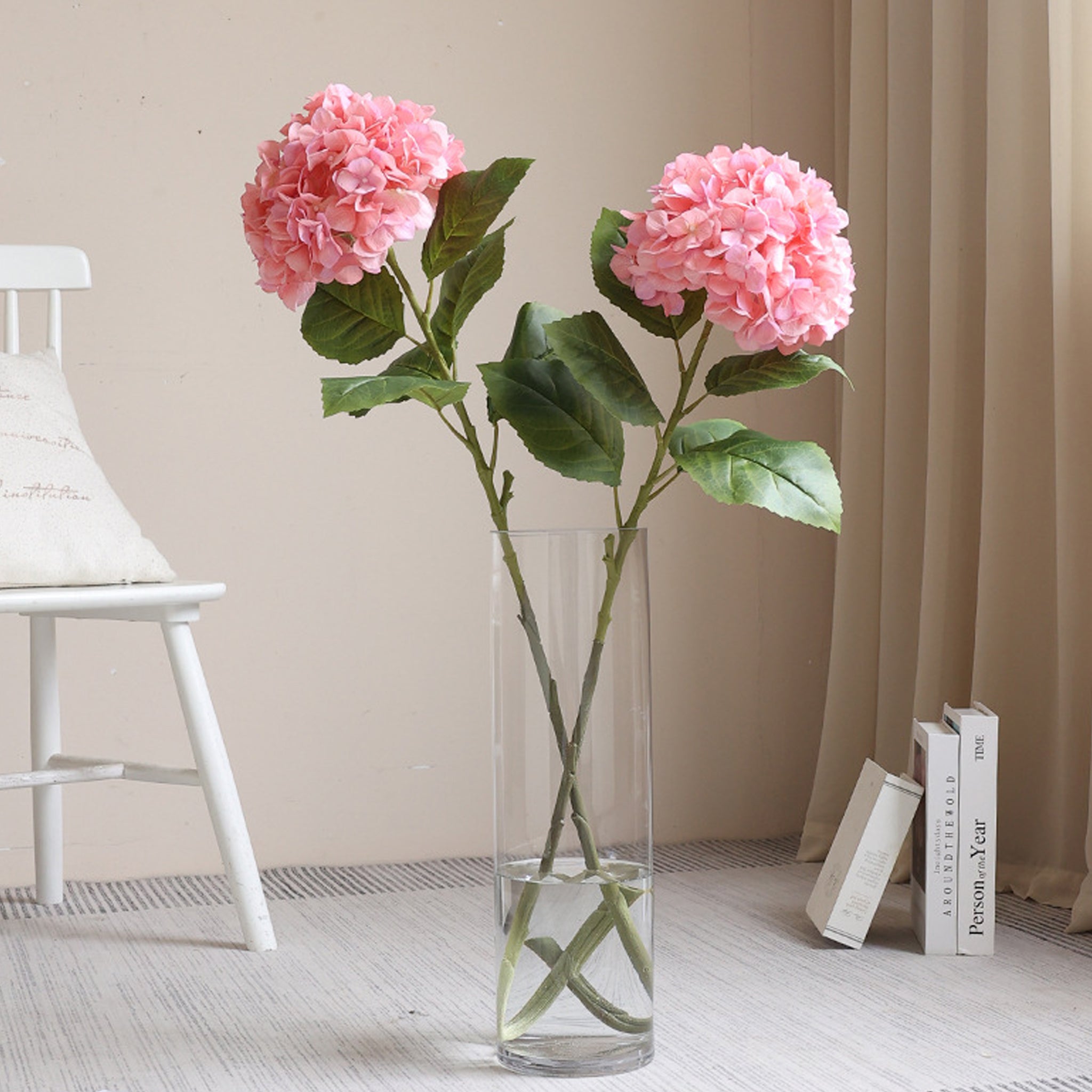 Giant Artificial Hydrangea Flowers Long Stem