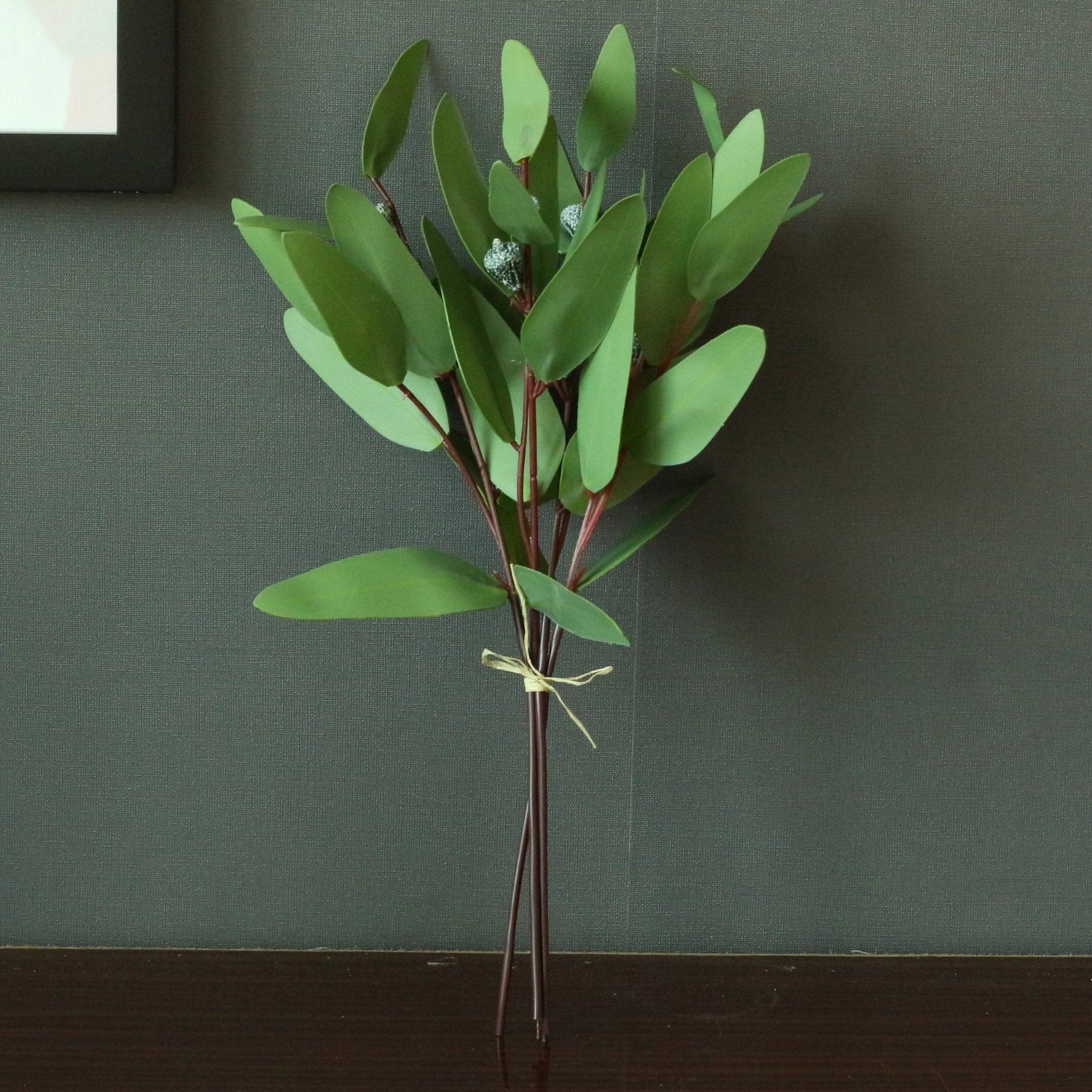 Artificial Greenery Leaves Eucalyptus Bouquet Silk Real Touch Eucalyptus Faux Leaves
