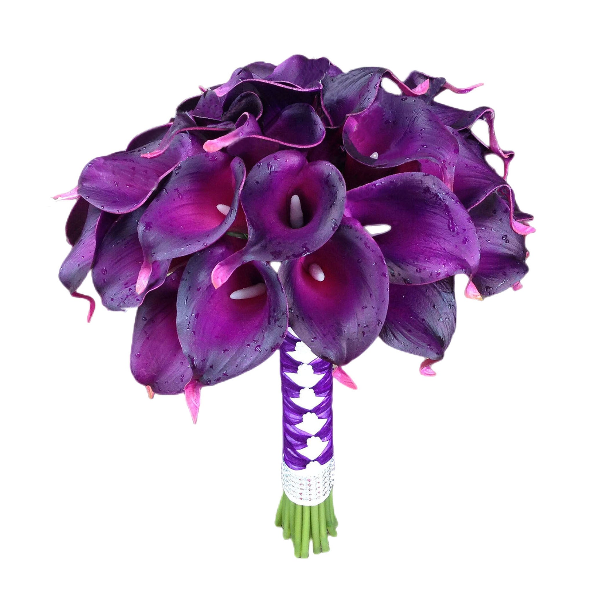 Purple Wedding Bouquet Calla Lily Bridal Bouquet