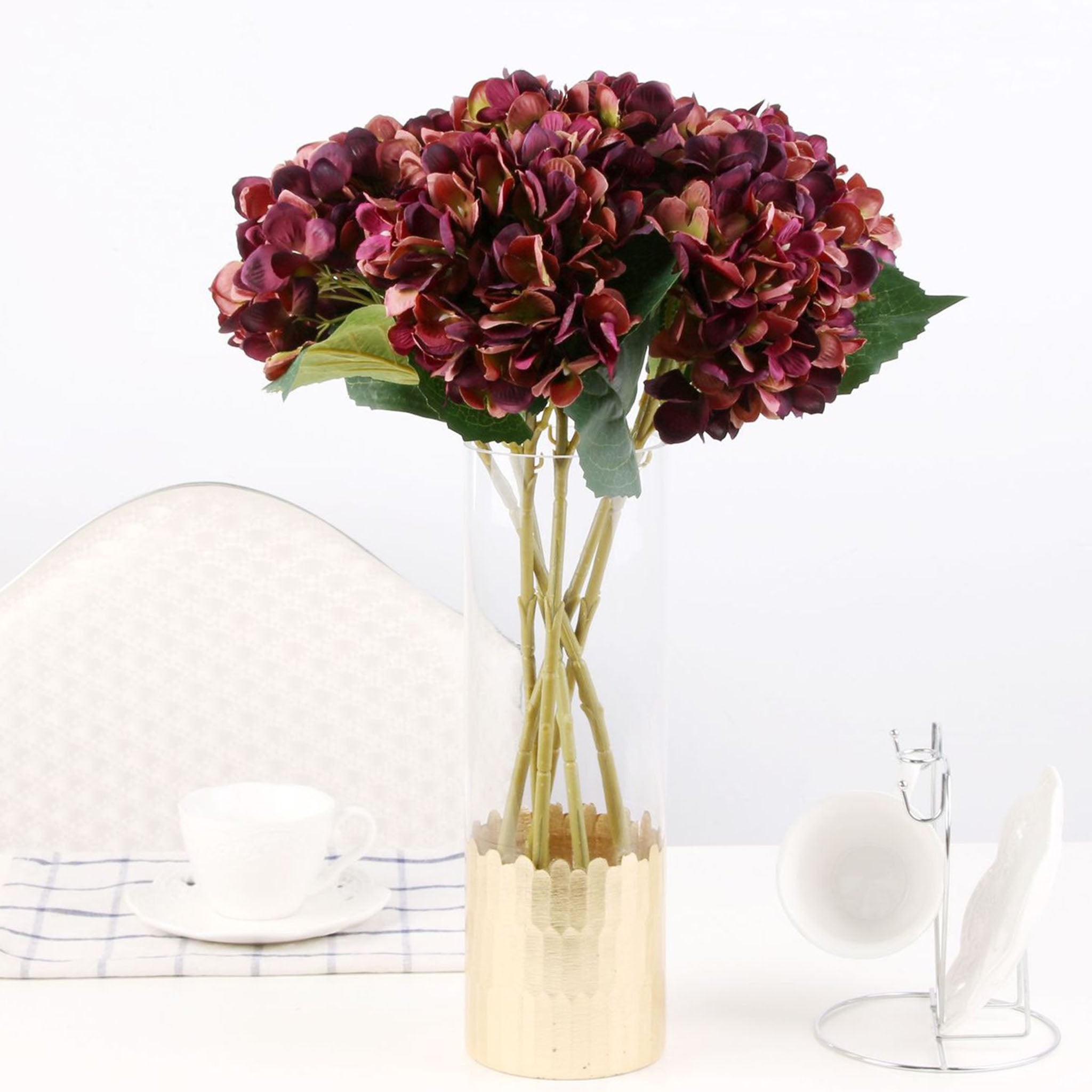 Artificial Hydrangea Bush for Flower Arrangement