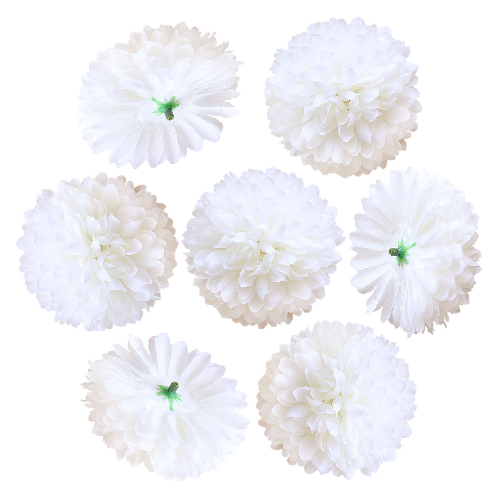 Silk Flower Heads Little Chrysanthemums  3 inch