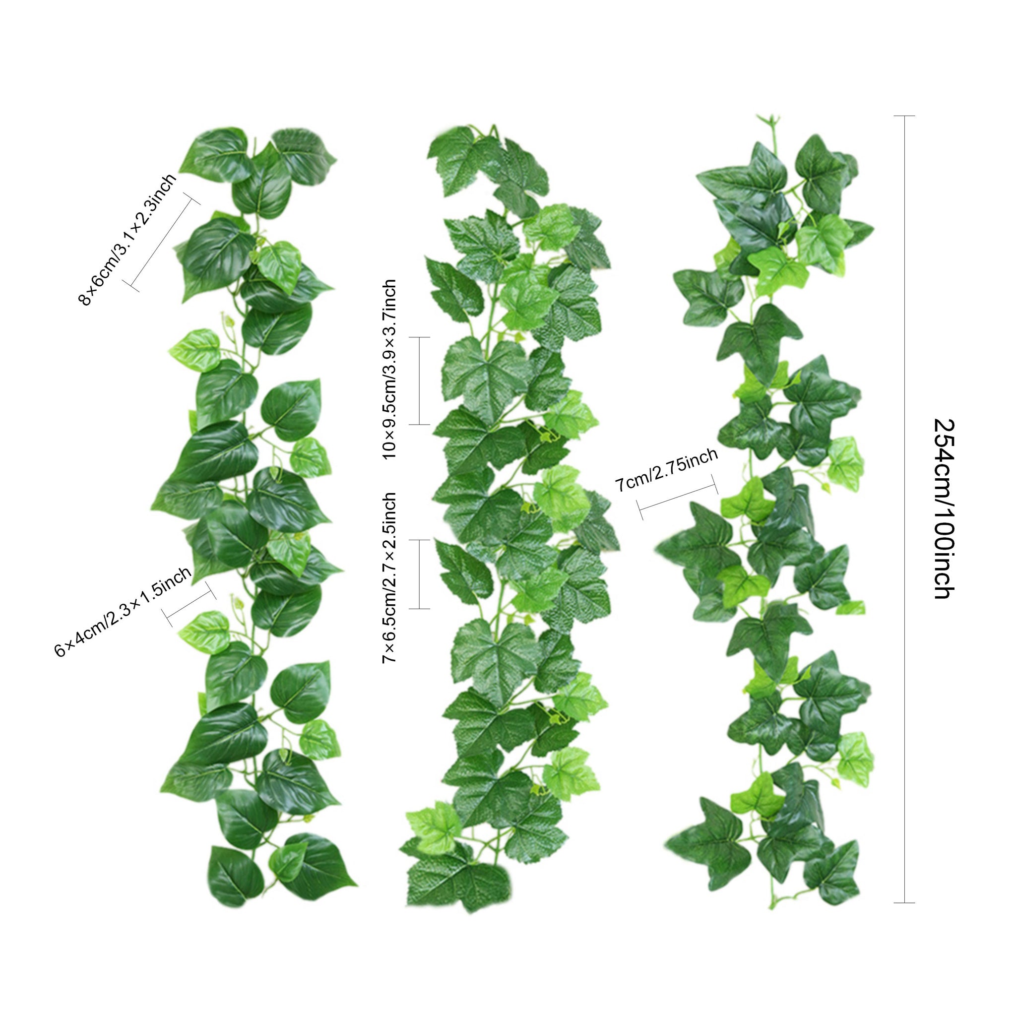 Artificial Hanging Plants Leaf Garland 100"
