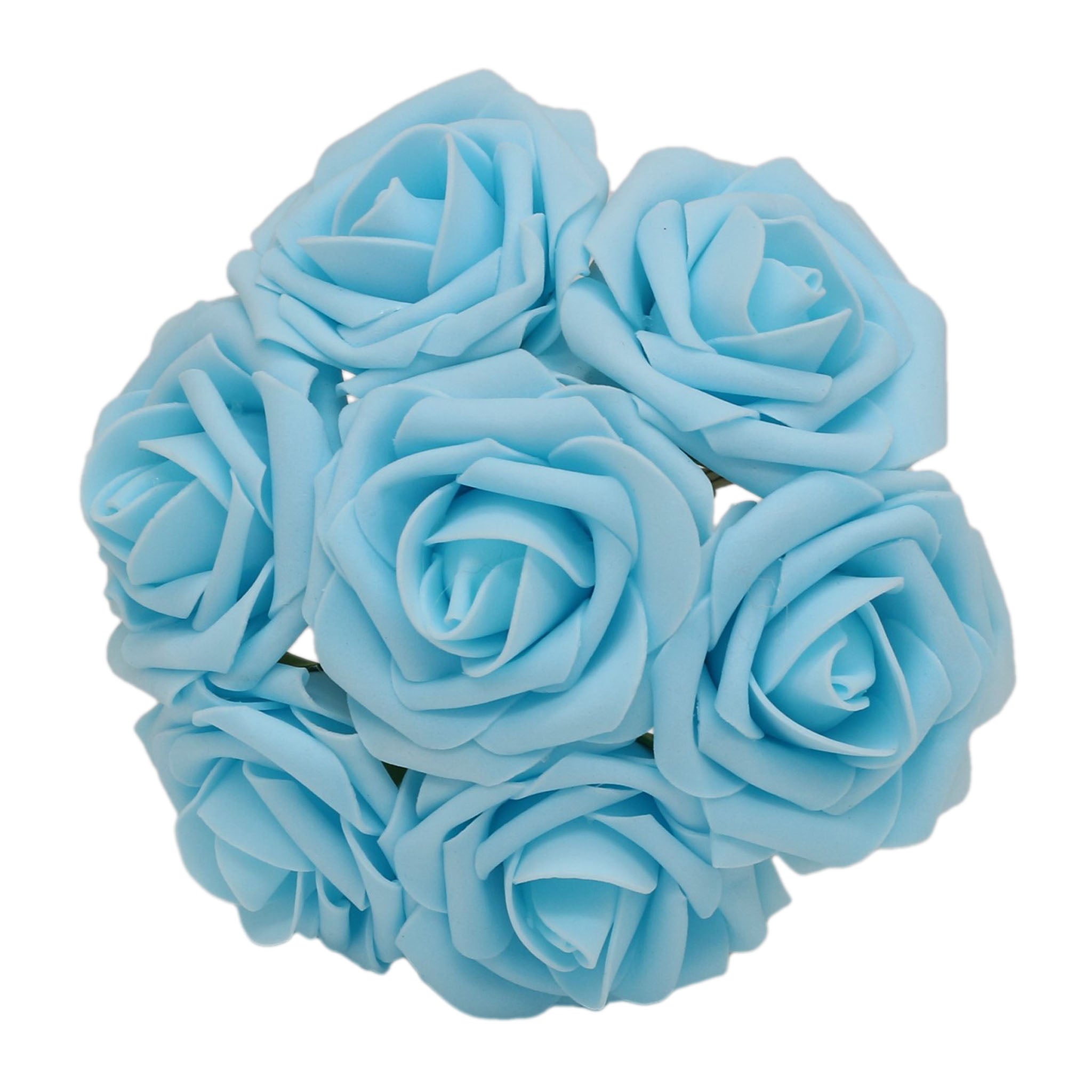 Light Blue Artificial Flowers Bulk Rose Wedding Supplies
