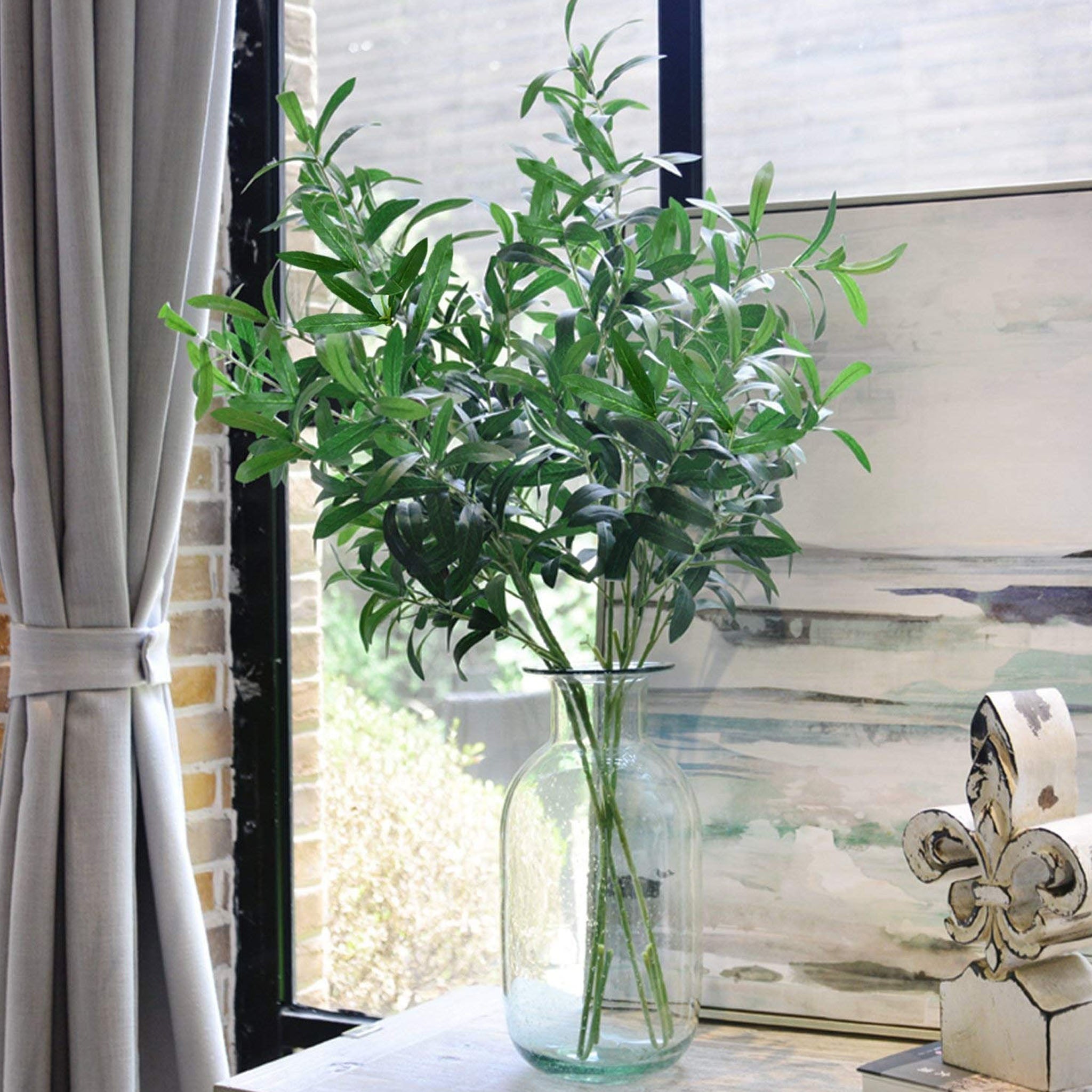 Artificial Olive Branch Greenery Leaves 10 for Wedding Party Garden Wall Decoration