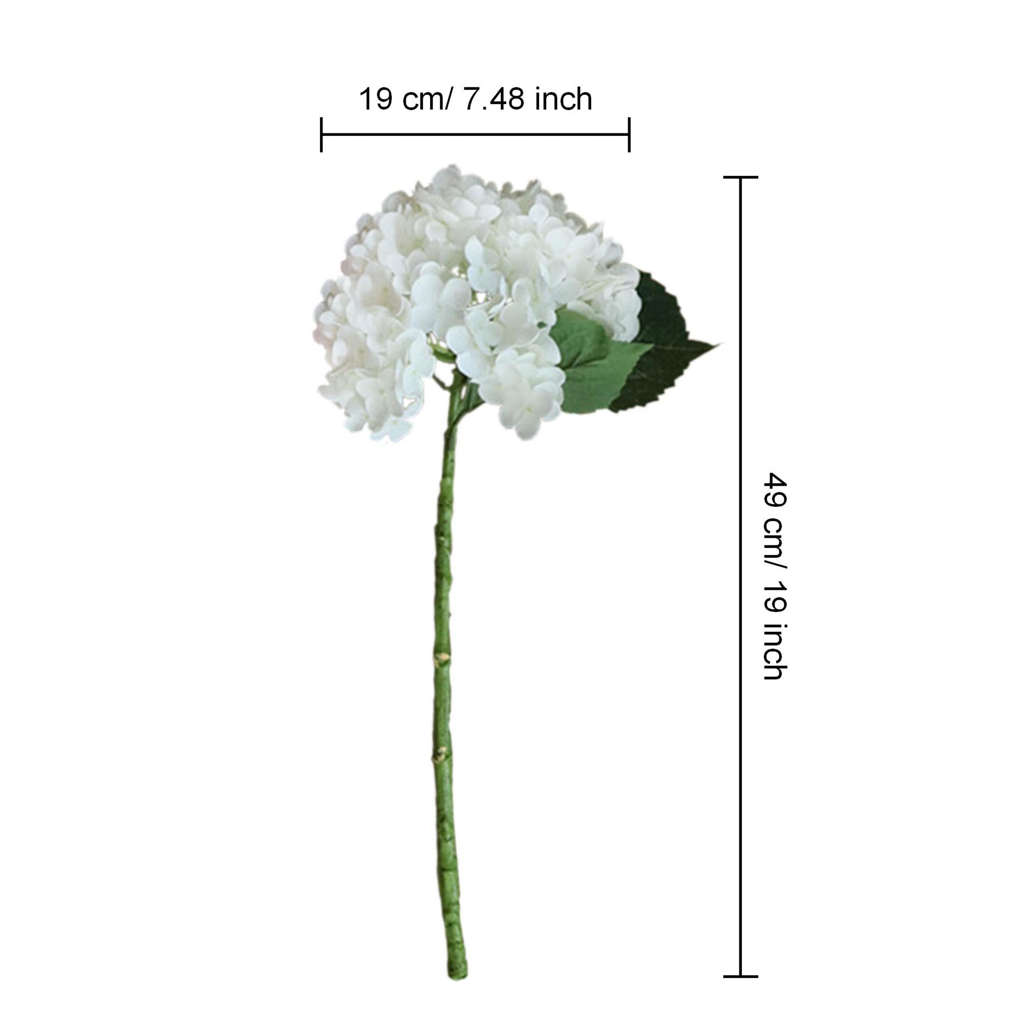 White Hydrangea Fake Flowers for Centerpieces