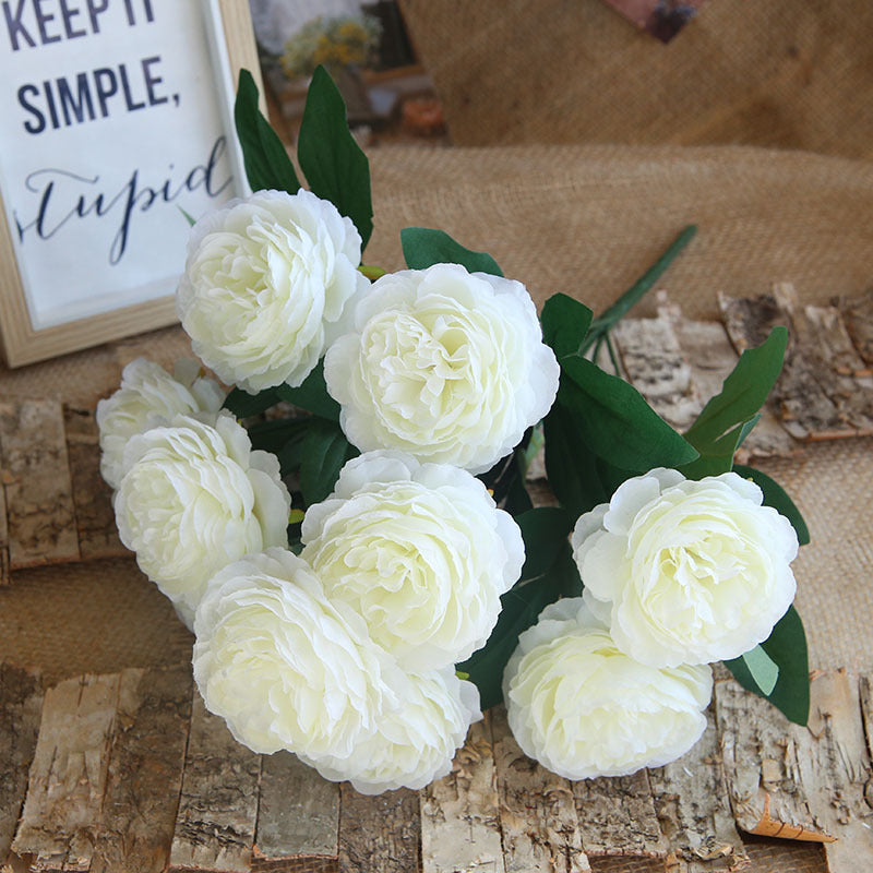 Silk Flower Arrangement Artificial Ranunculus Bunch