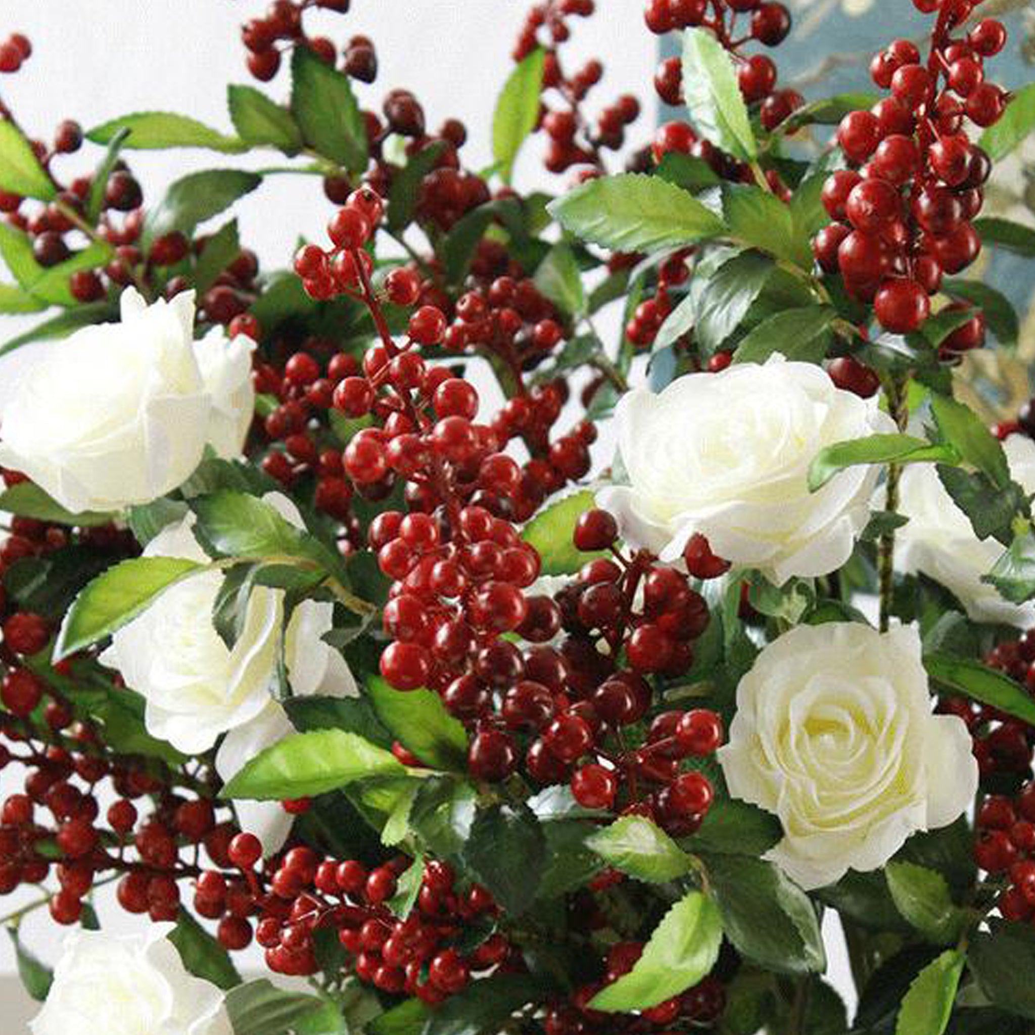 Artificial Red Berries Holly Berry Branch Christmas Garland DIY