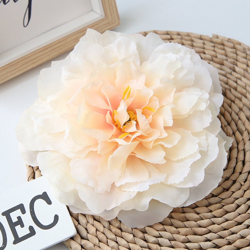 Bulk Large Peony Flowers Silk Flower Heads 6.3"