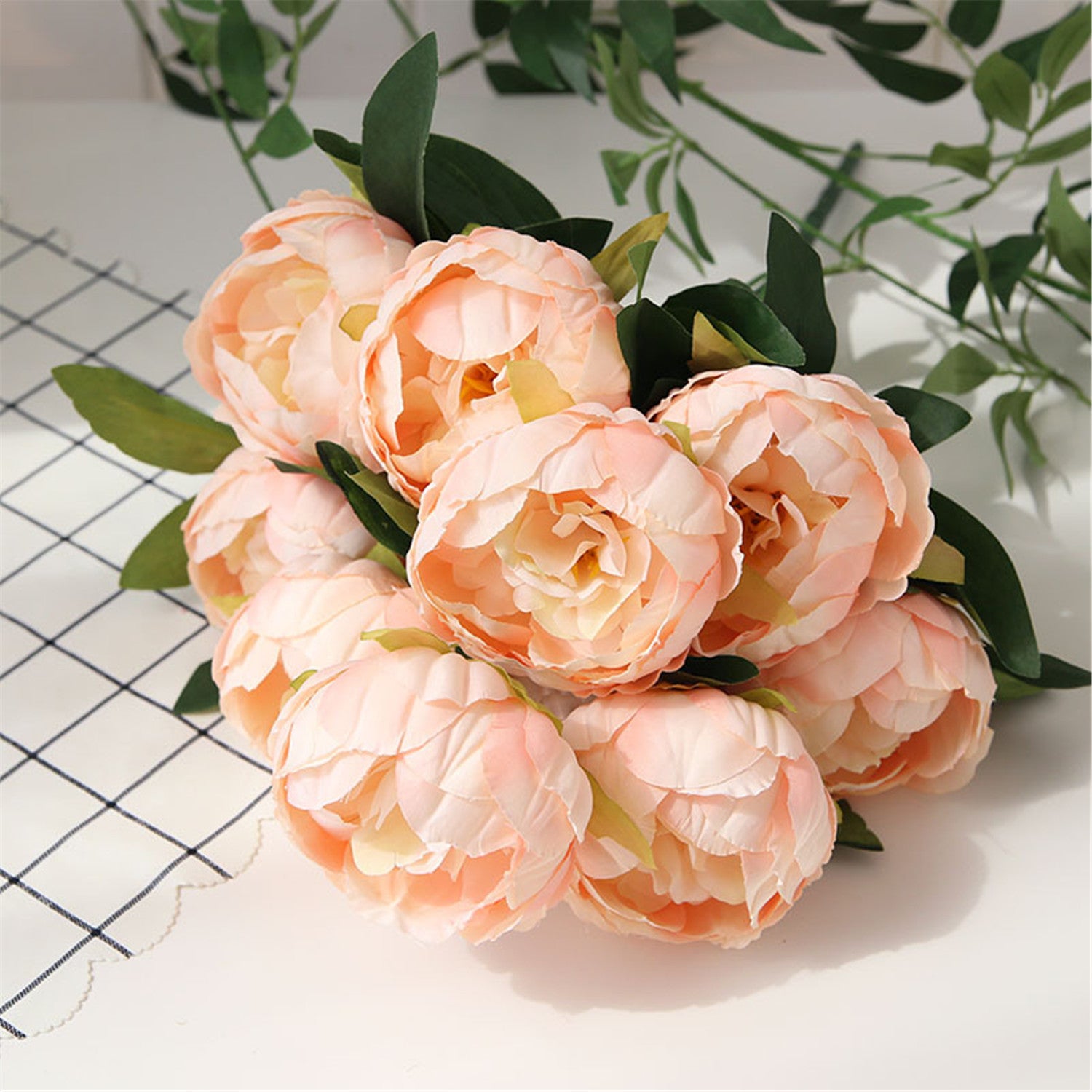 Artificial Peony Silk Peonies Fake Flowers Wedding Bouquet