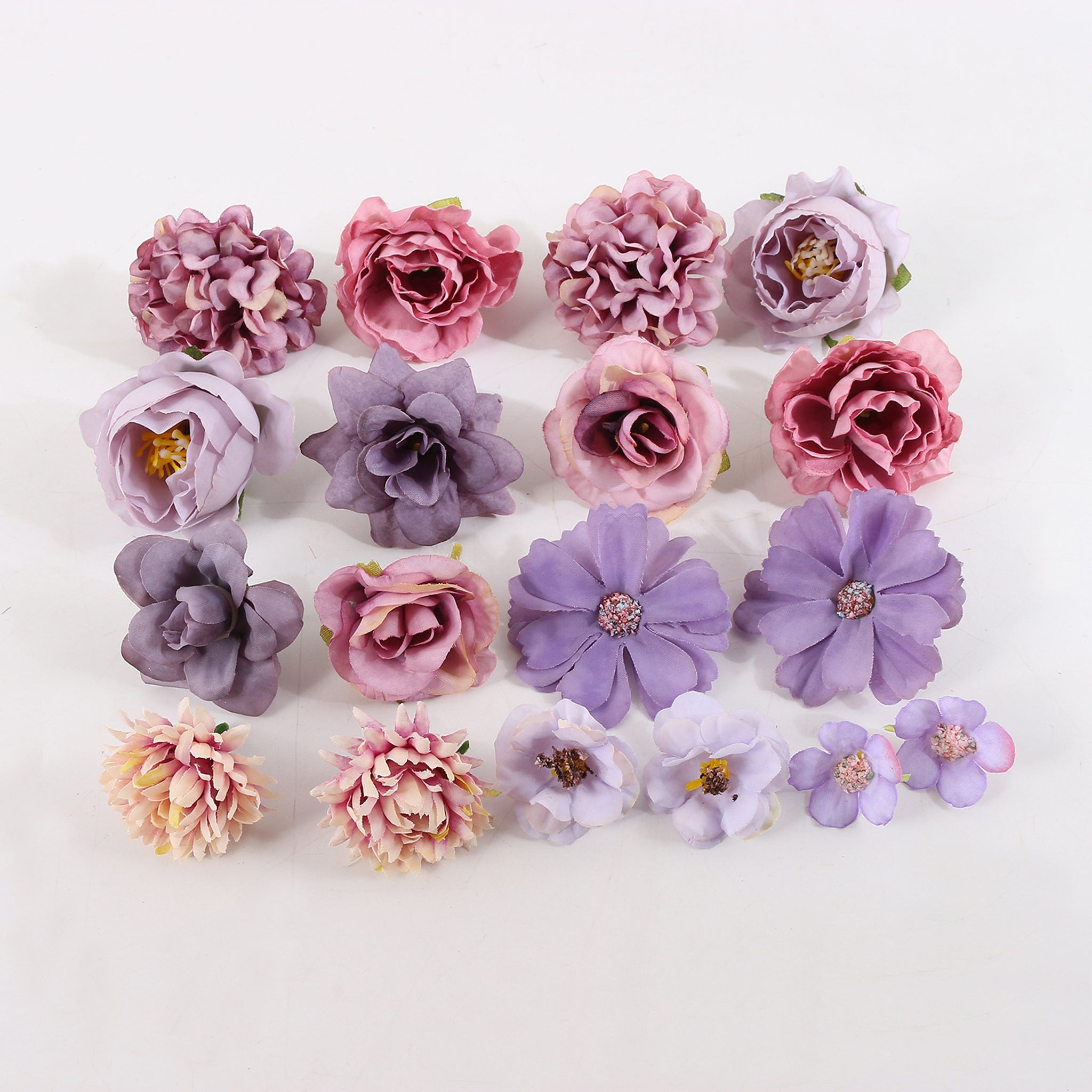Mini Silk Flower Heads for DIY Crafts