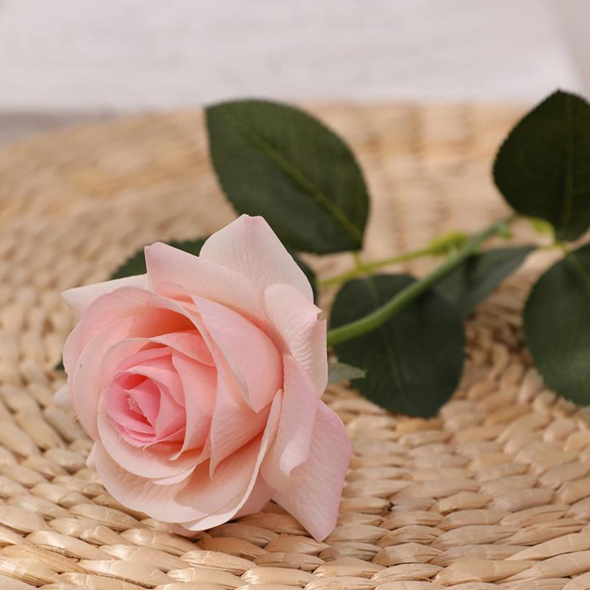 Real Touch Blush Pink Roses for Bridal Bouquet DIY Wedding Florals 10pcs
