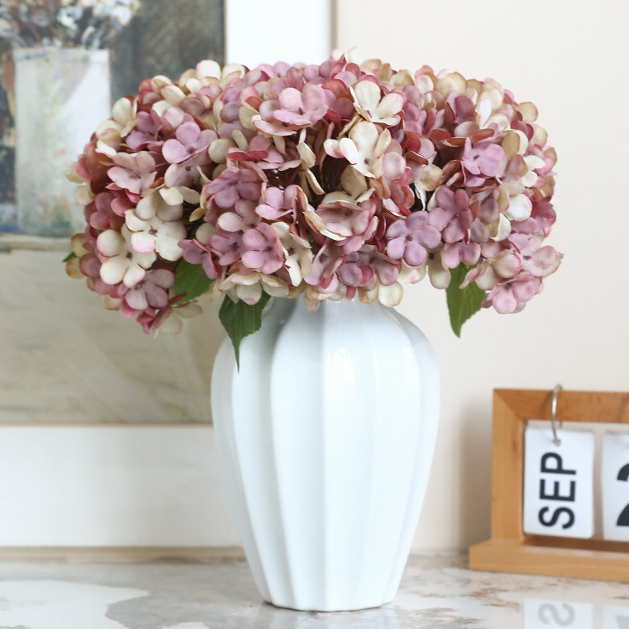 Realistic Painting Like Fake Hydrangea Flowers
