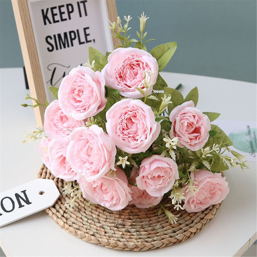 Artificial Rose Flower Spray Roses Wedding Home Decor