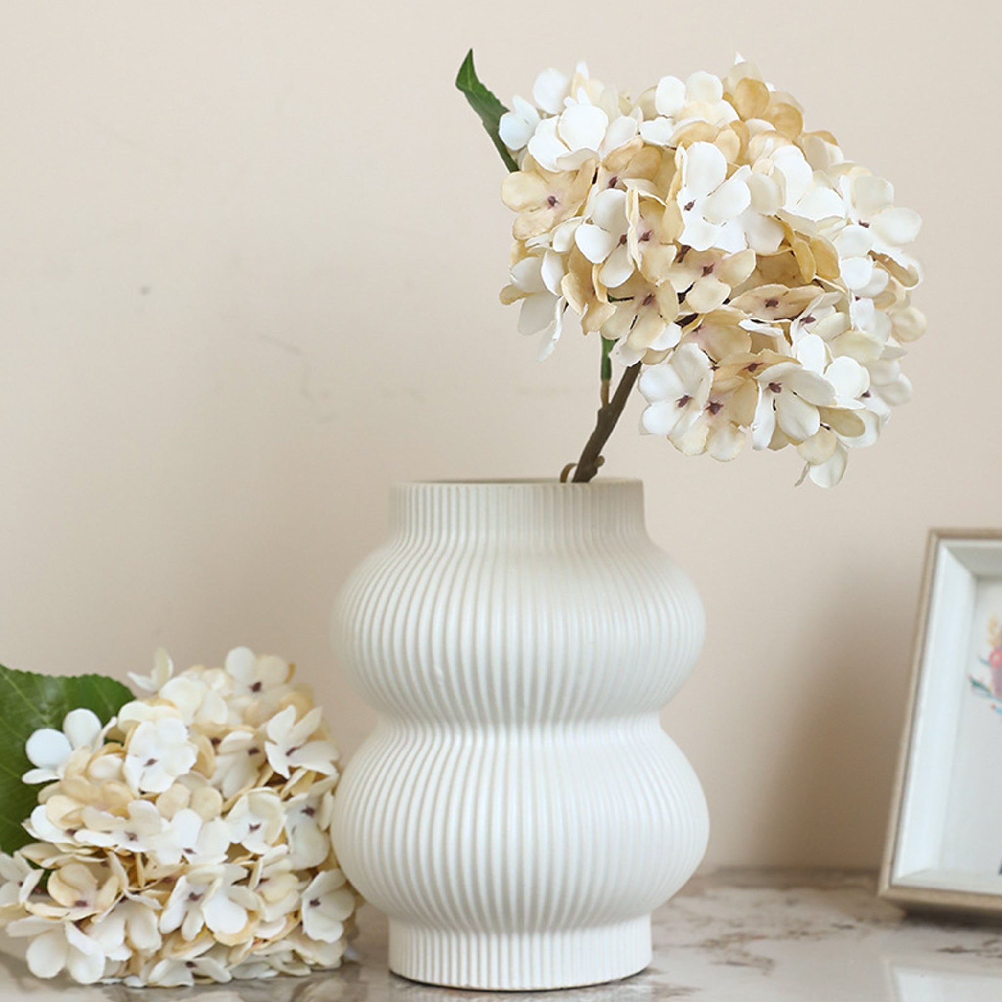 Realistic Painting Like Fake Hydrangea Flowers
