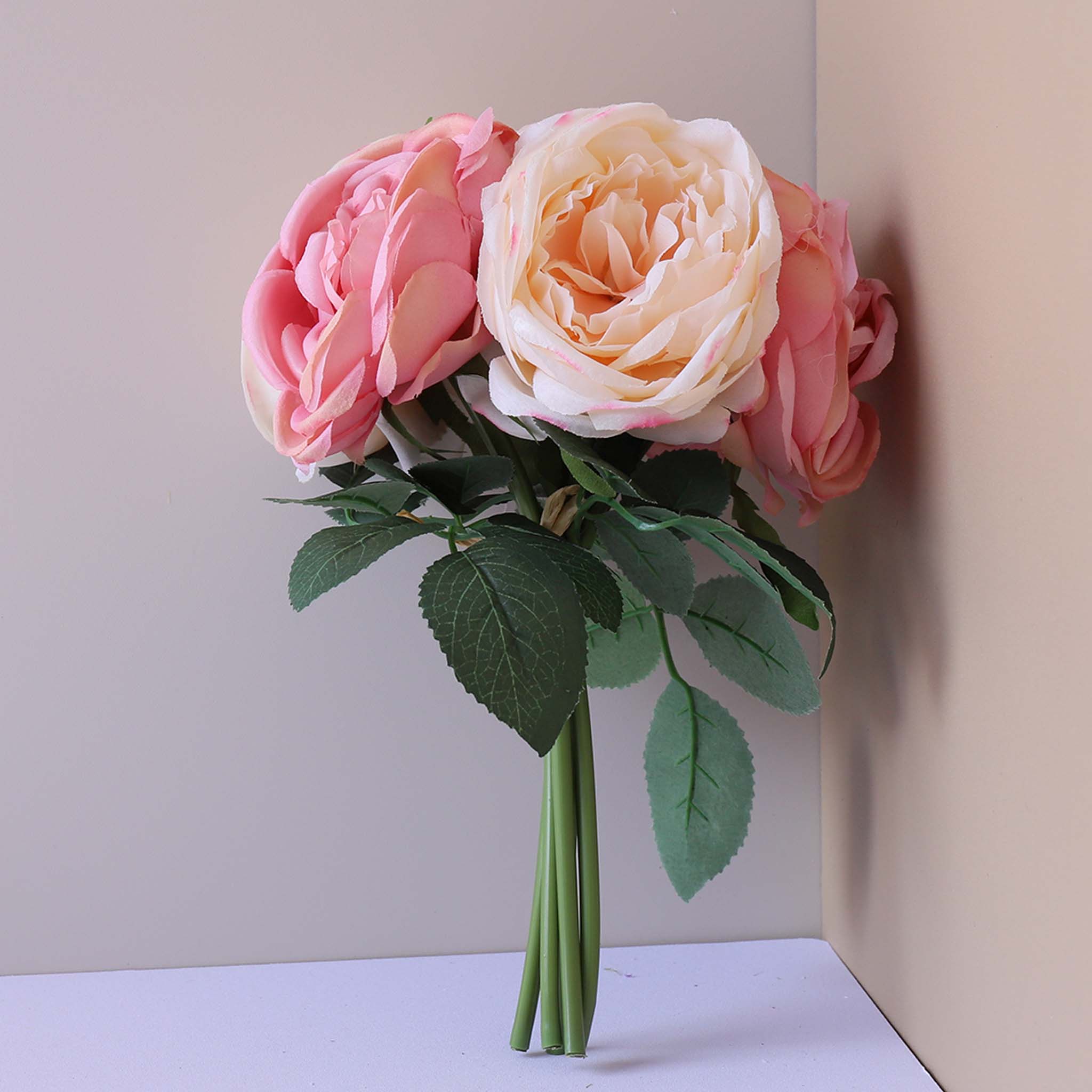 Silk Peony Blush Pink Flower Bouquet Pink Wedding Flower Faux Peonies Bouquet
