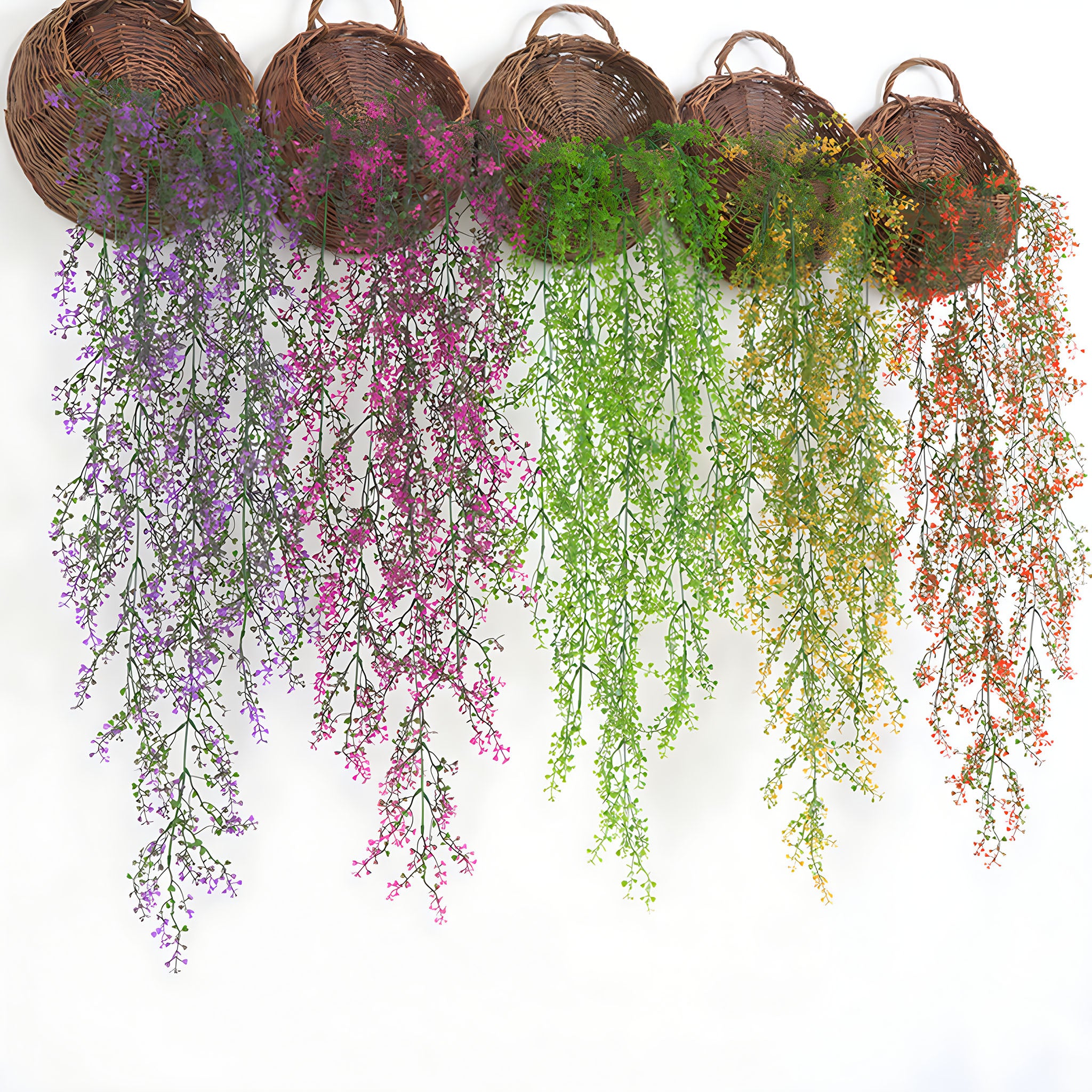 Plastic Hanging Plant Leaf Vines for Outdoor