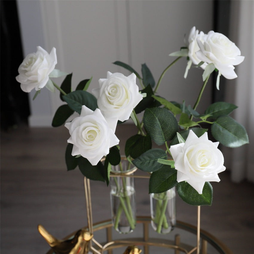 Realistic Fake Flowers Real Touch Roses 10pcs