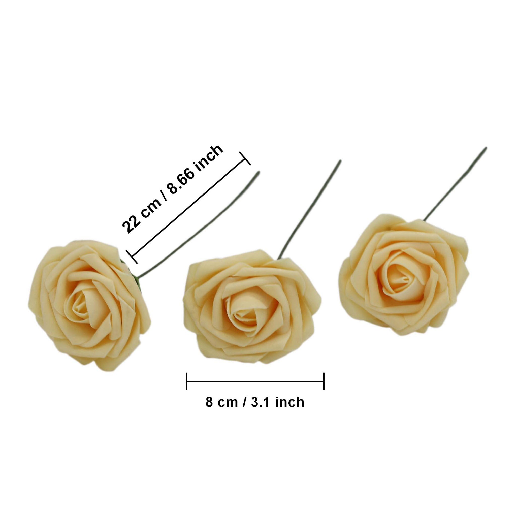 Pastel Yellow Flowers Artificial Wedding Flowers Fake Roses