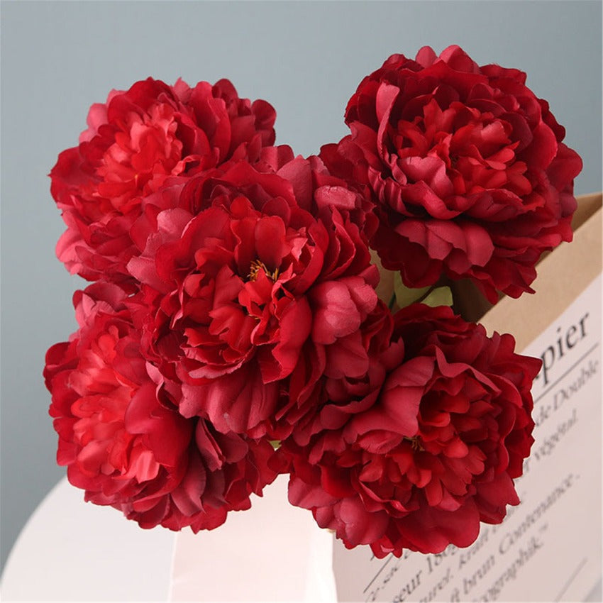Fake Peony Flowers Artificial Wedding Floral Arrangement