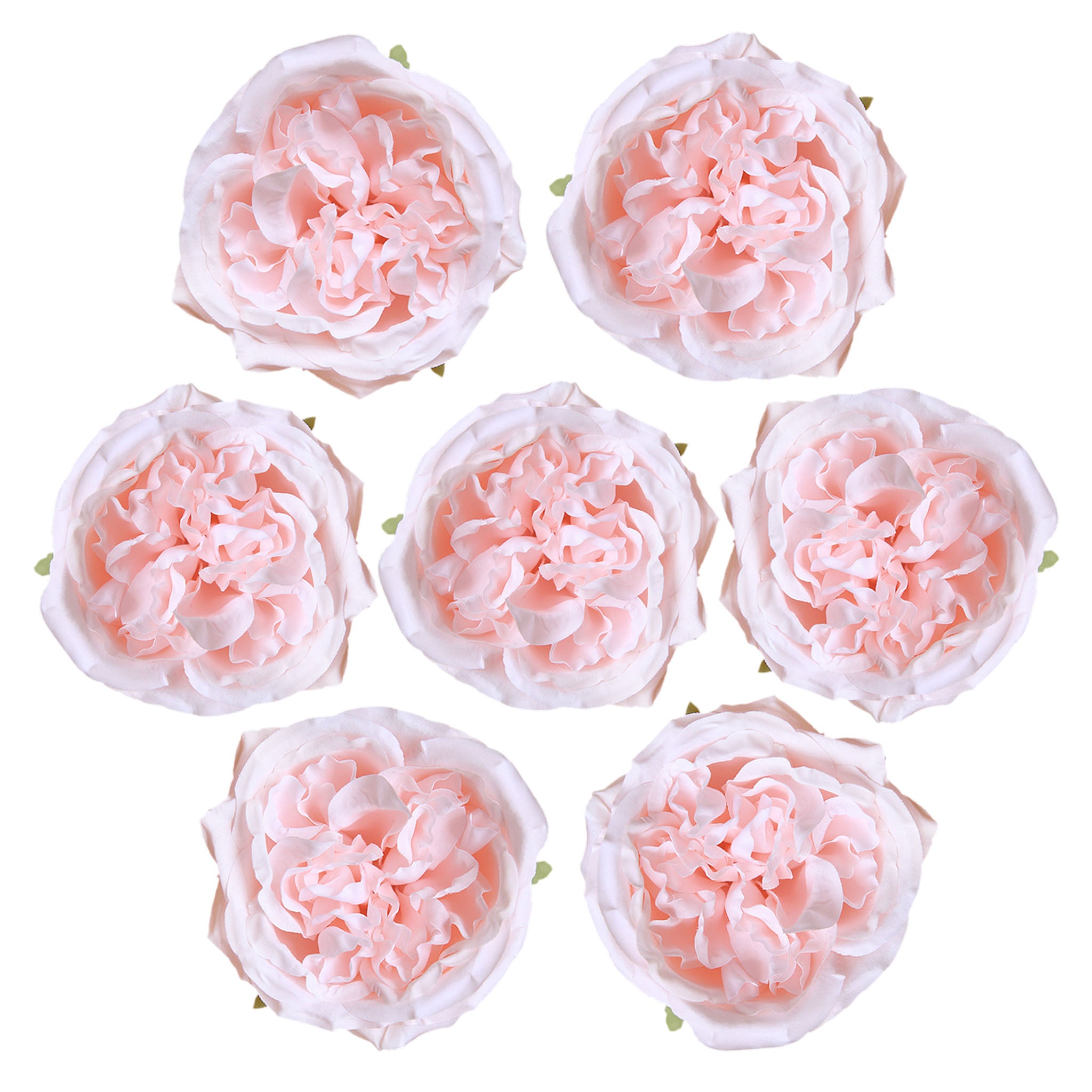 Cabbage Roses Silk Flower Heads 3.9 inch