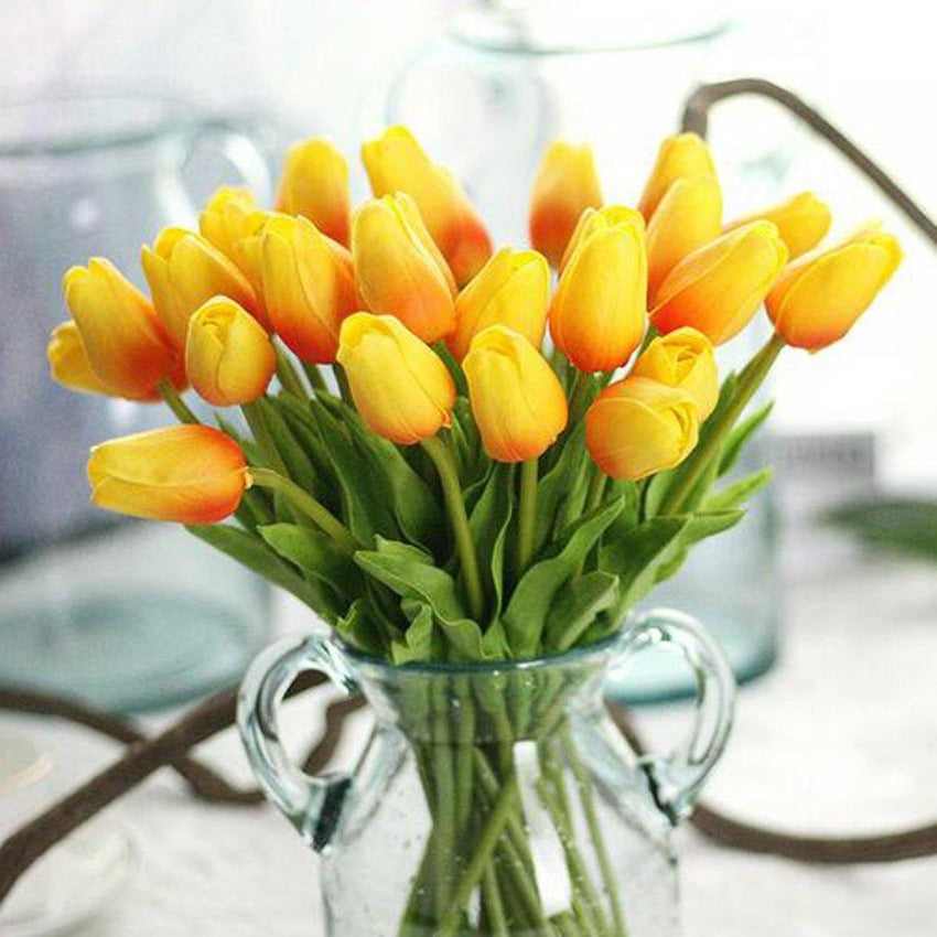 Artificial Tulip Bouquet Real Touch Flowers for Home Wedding Decorations