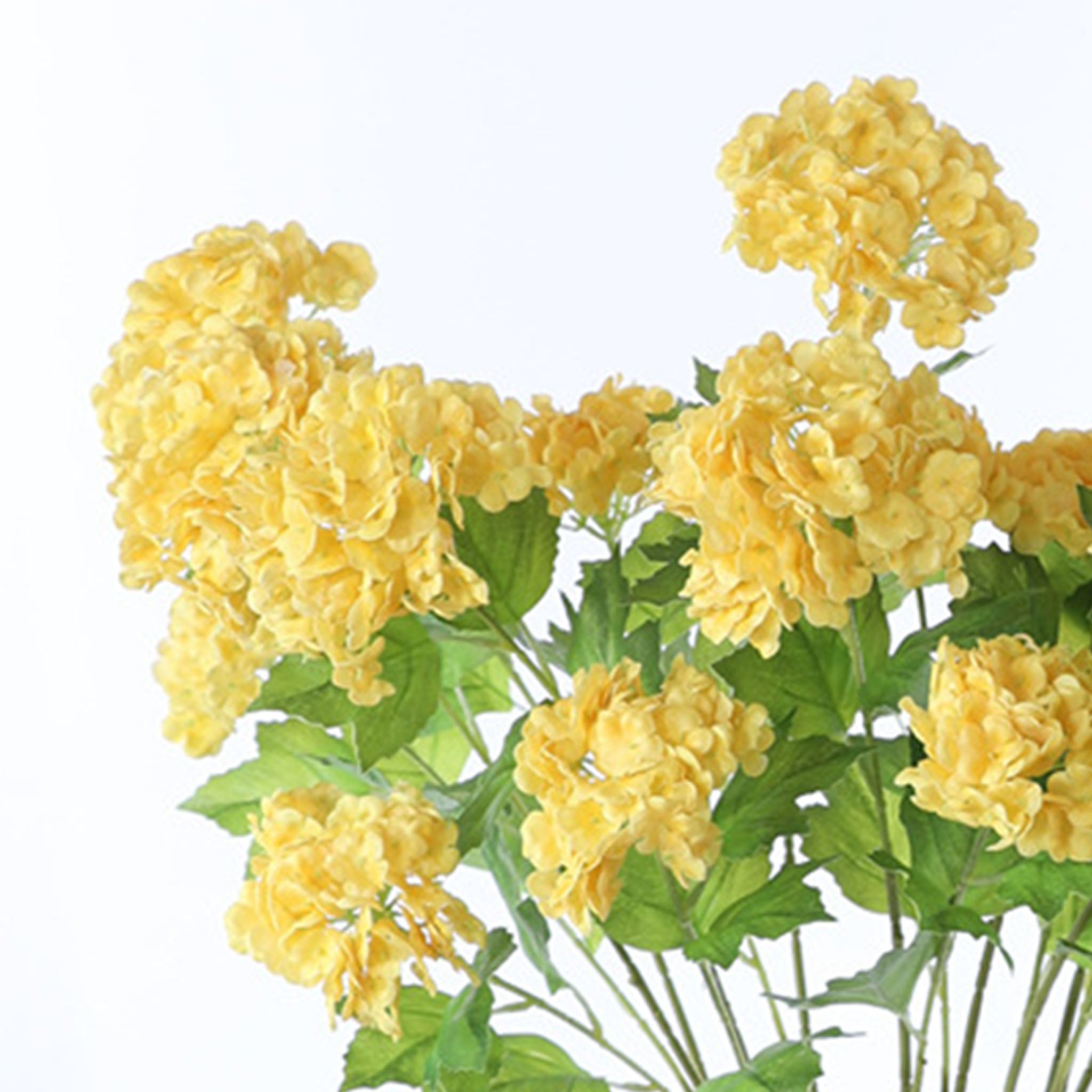 Artificial Snowball Hydrangea Branch 26"