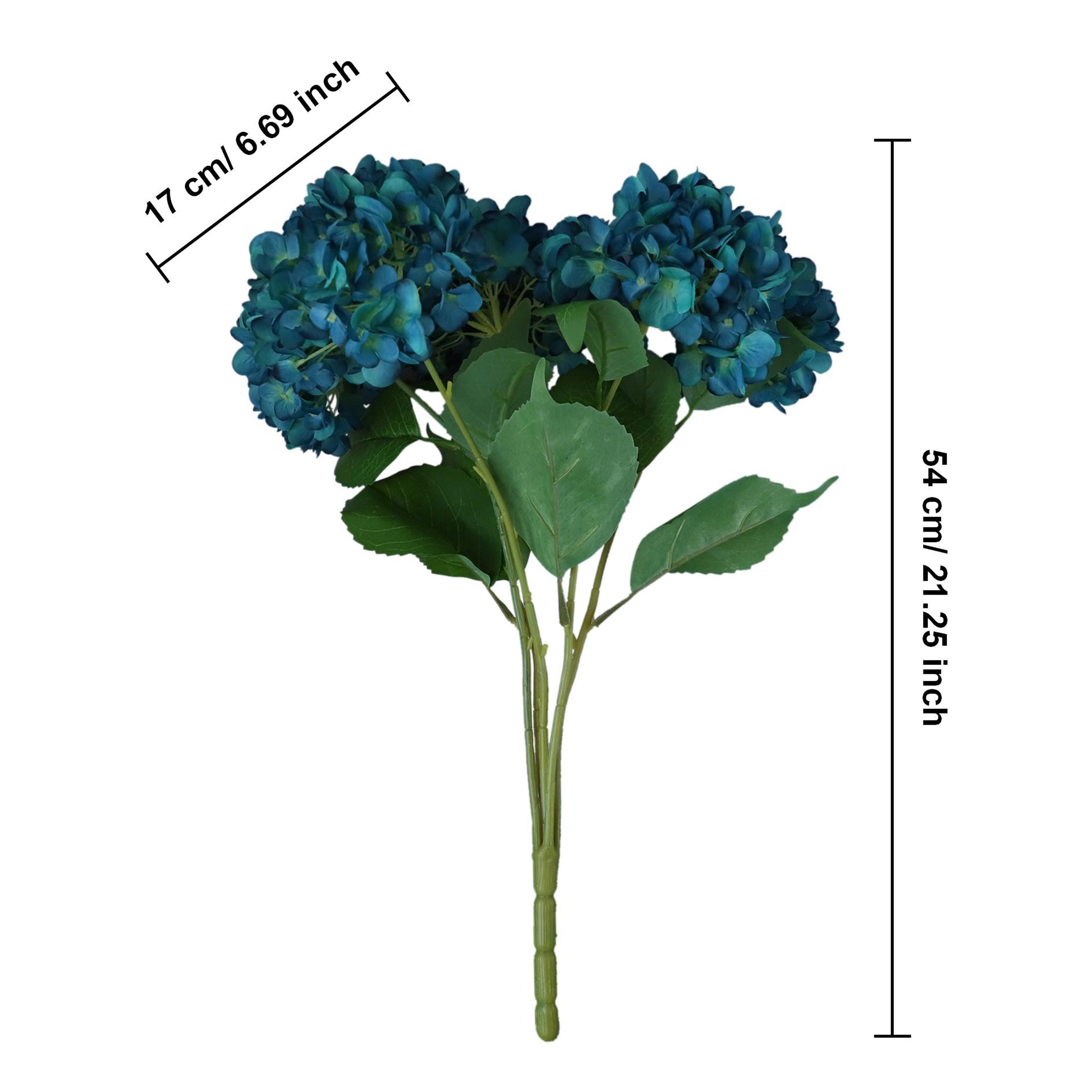 Teal Wedding Flowers Fake Hydrangea Bush