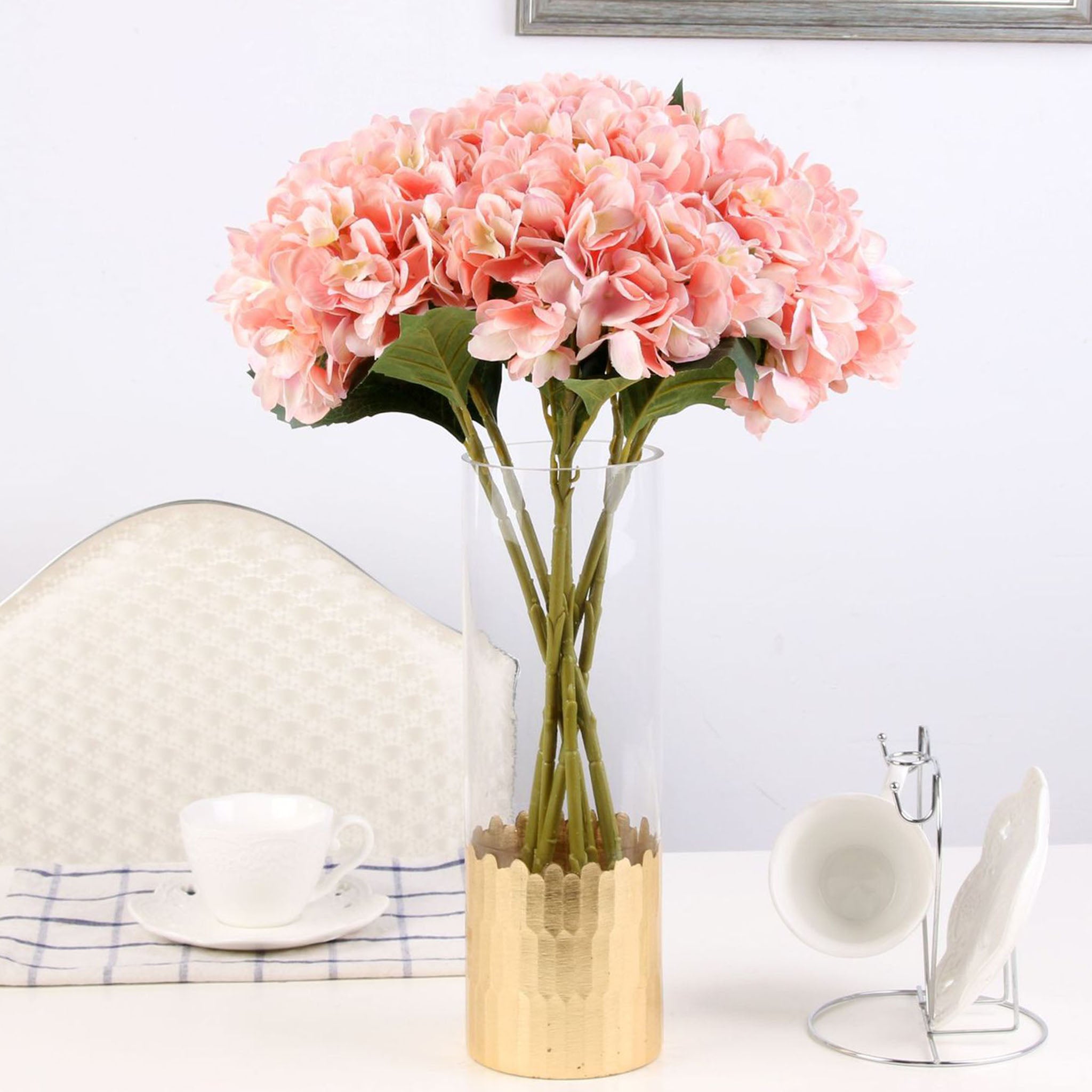 Artificial Hydrangea Bush for Flower Arrangement