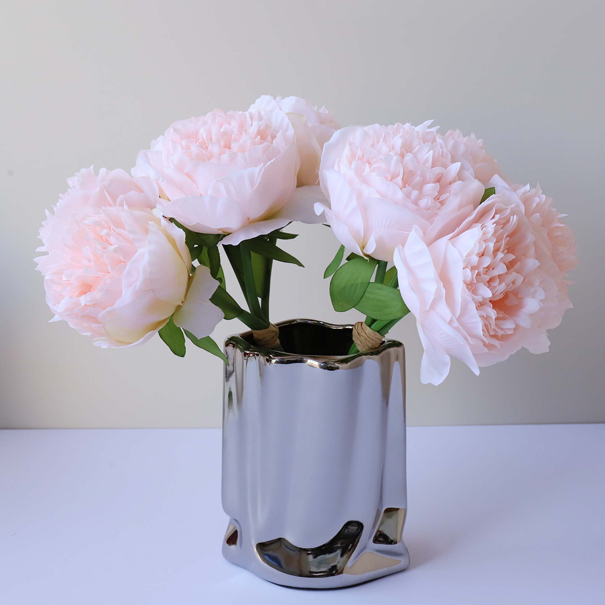 Silk Peony Bouquet Wedding Decoration Fake Flower Arrangement